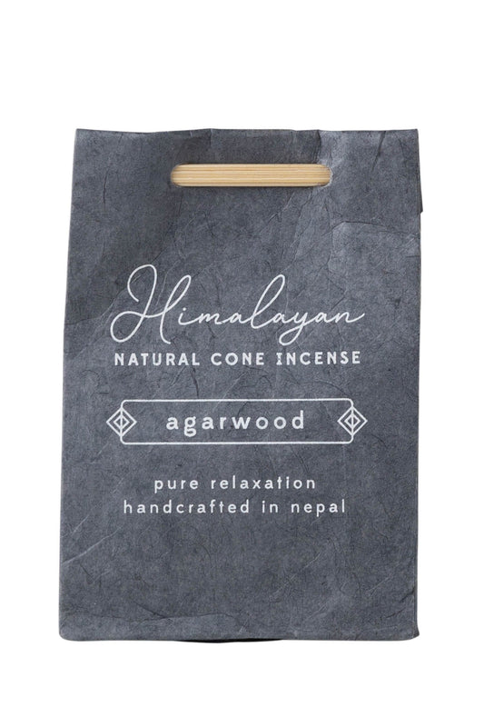 Incense cones s/12 w/bag M/2 agarwood gray