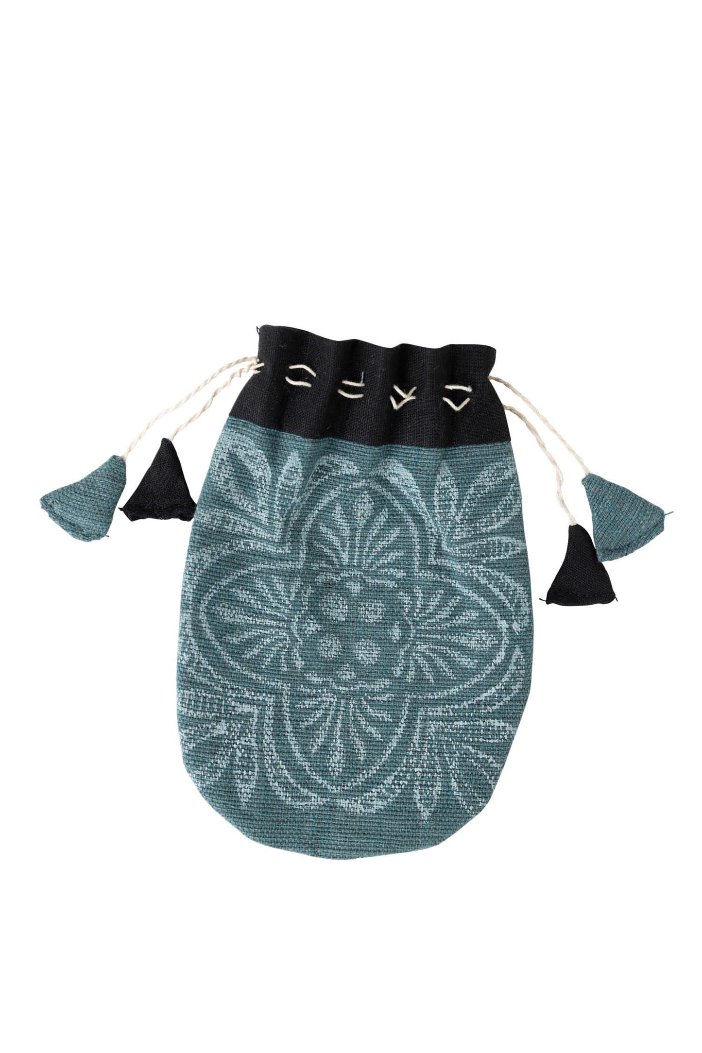 Gift bag 2 drawstrings M/5 cotton 3.5Wx5H asst/blk