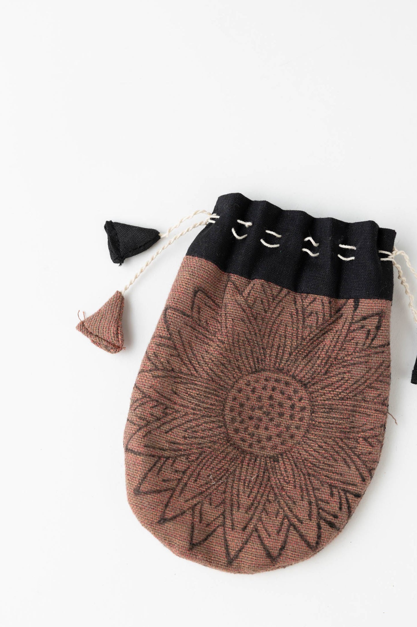 Gift bag 2 drawstrings M/5 cotton 3.5Wx5H asst/blk