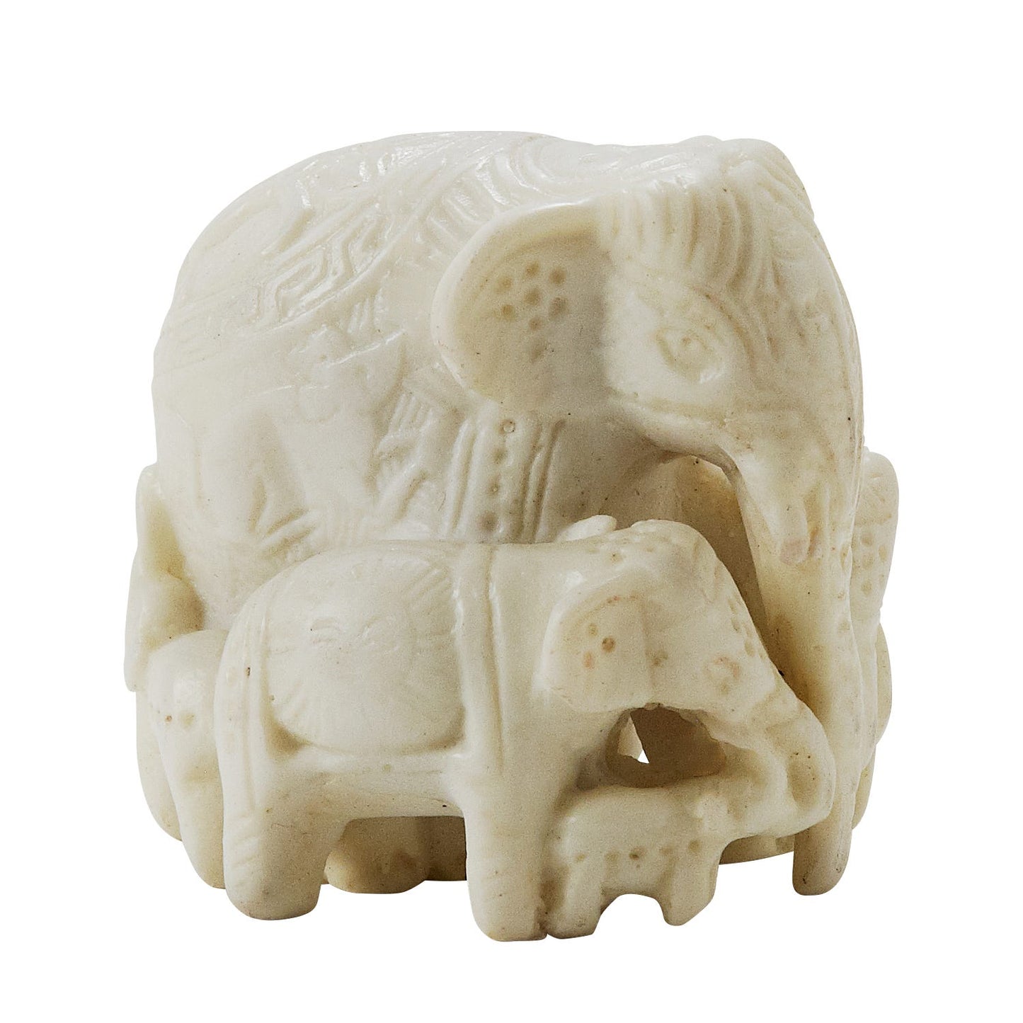 Elephant family resin 2.5H cream