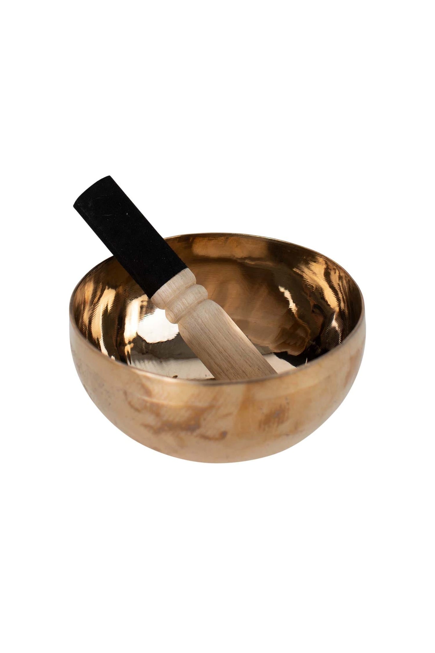 Singing bowl hammered metal 6Dx3H bright brass