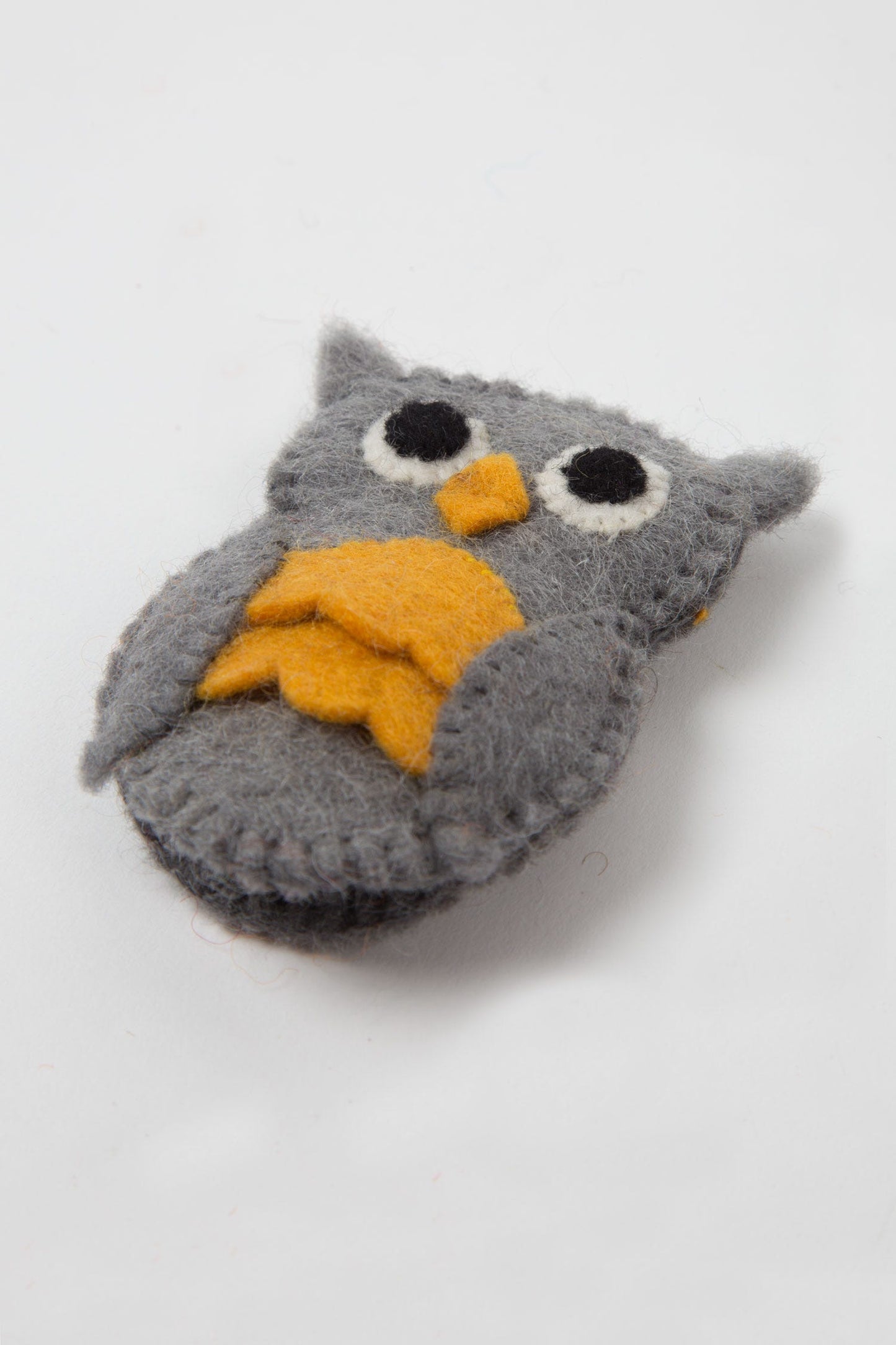 Puppet owl M/3 wool 3.5H gray