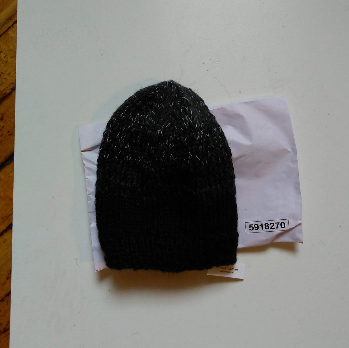 Hat ombre shades wool/cotton OSFM navy/blue
