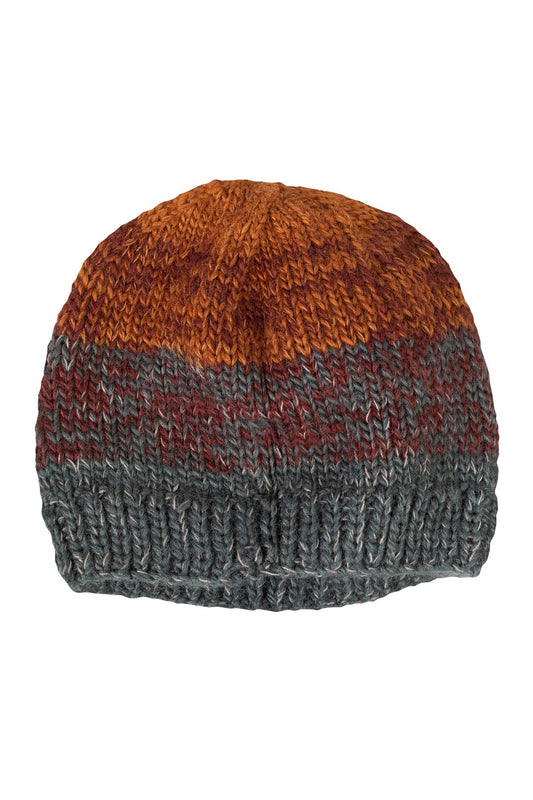 Hat ombre wool/cotton earth tones