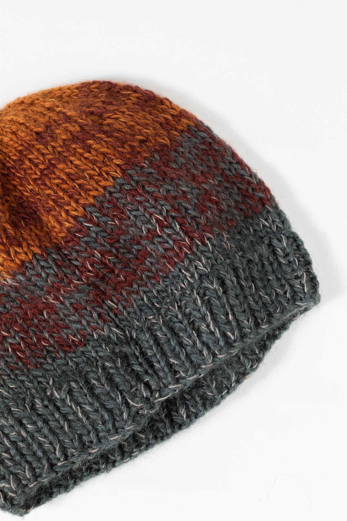Hat ombre wool/cotton earth tones