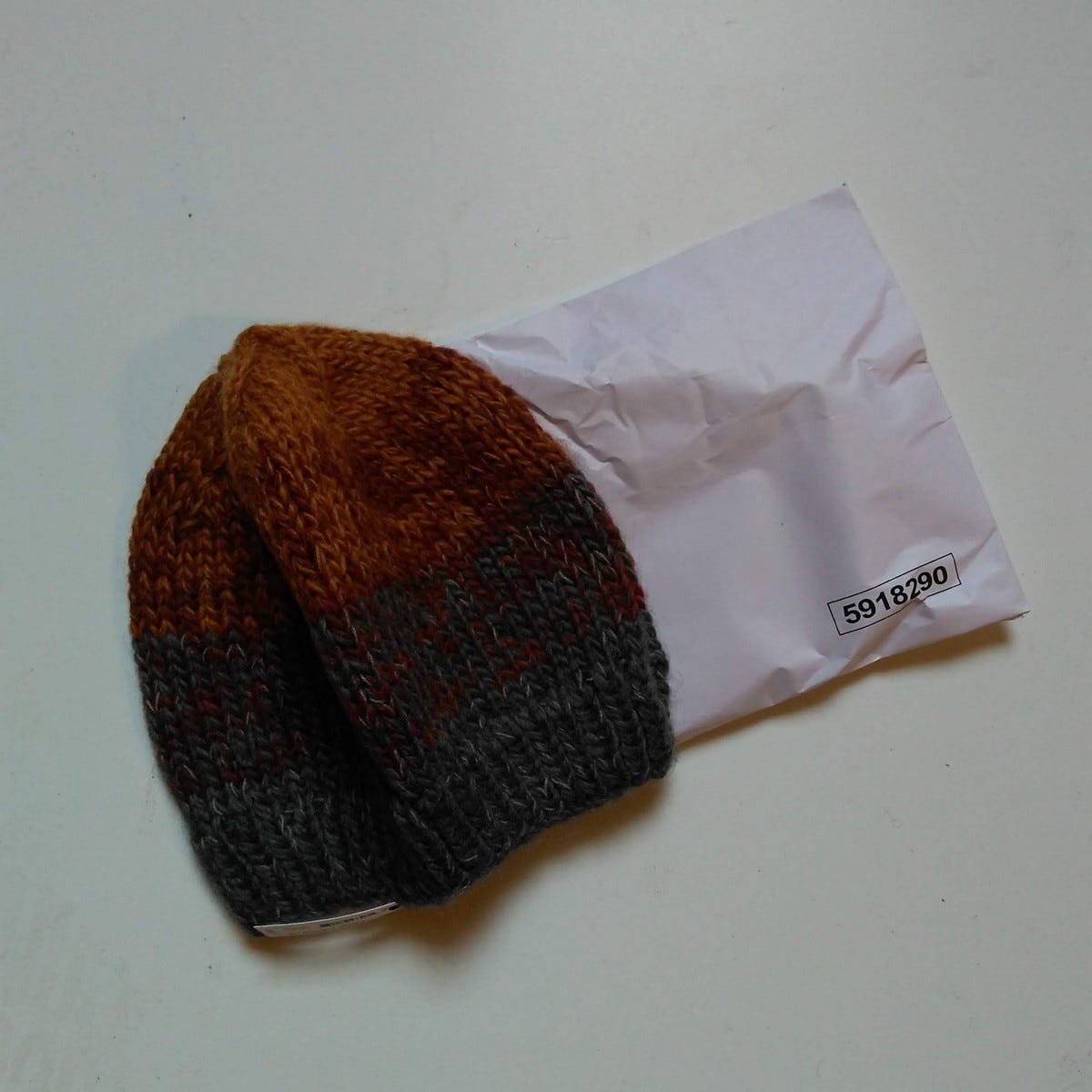 Hat ombre wool/cotton earth tones