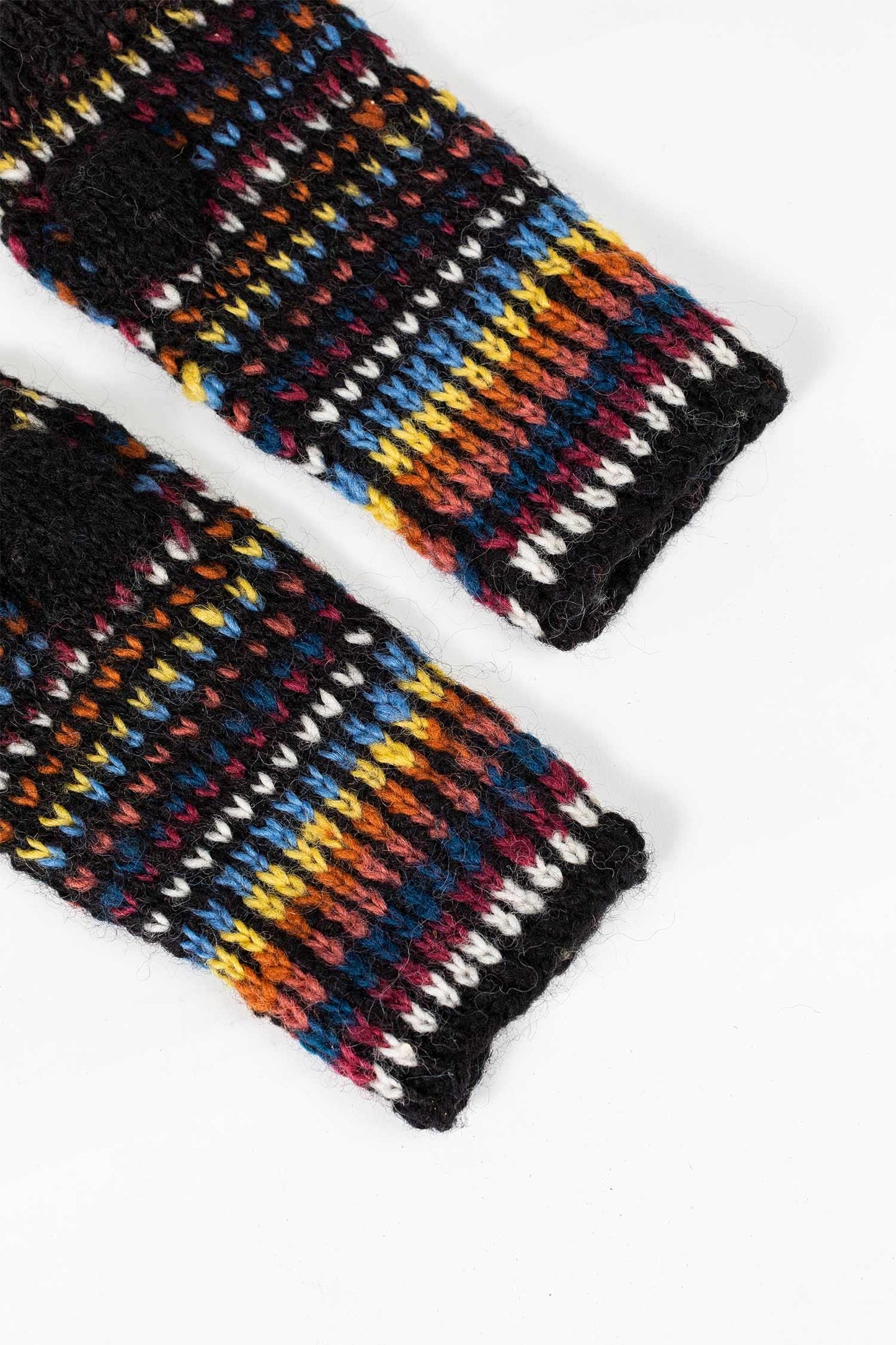 Wrist warmers aurora lights wool black/multi asst