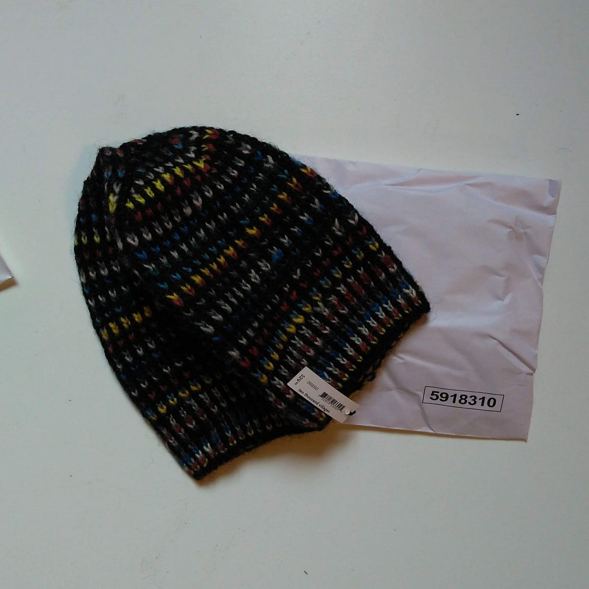 Hat mini Vs/dots wool black/multi asst
