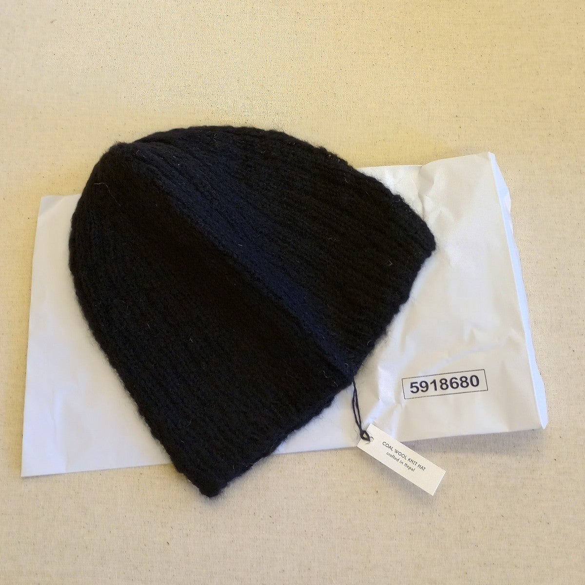Hat knit wool/nylon 7H black