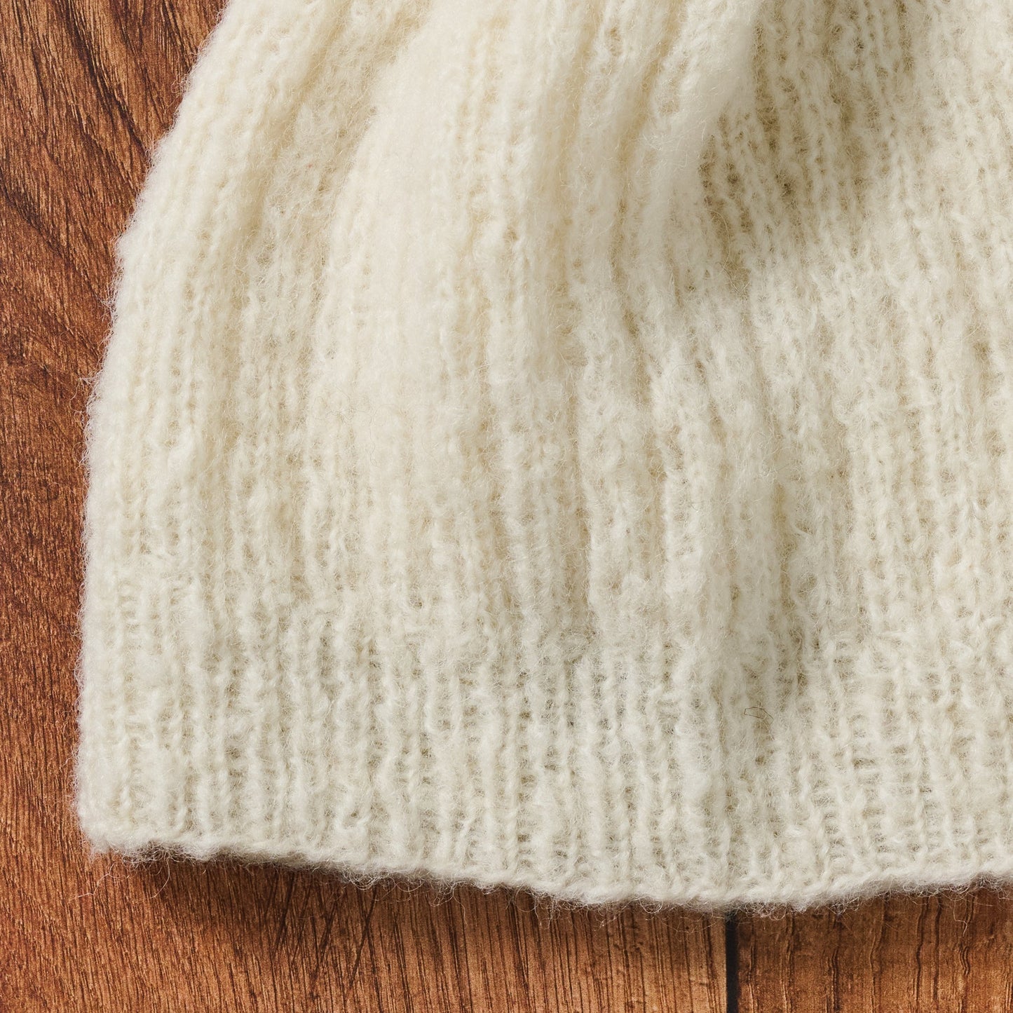 Hat knit wool/nylon 7H ivory