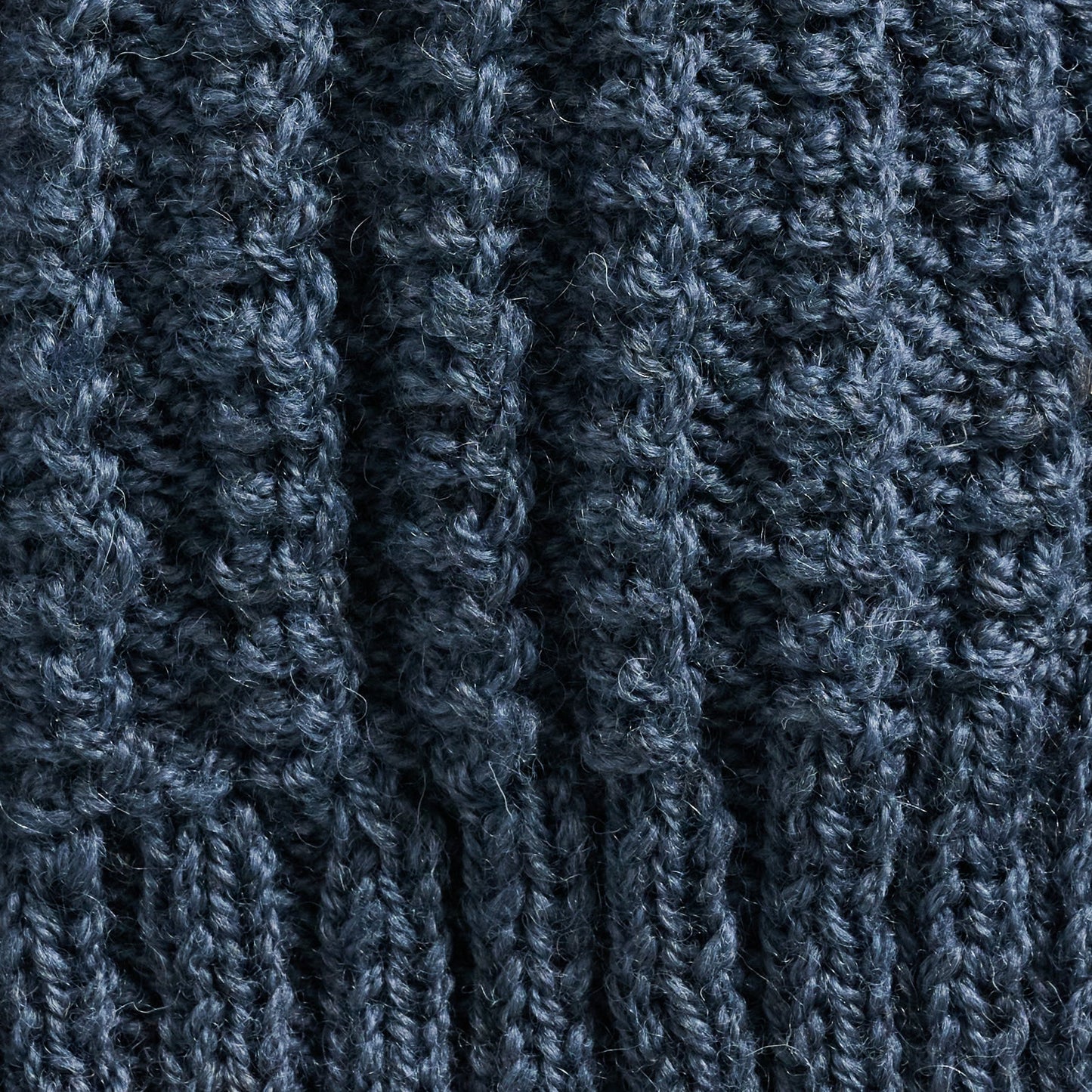 Hat ribbed wool 8L grayish blue