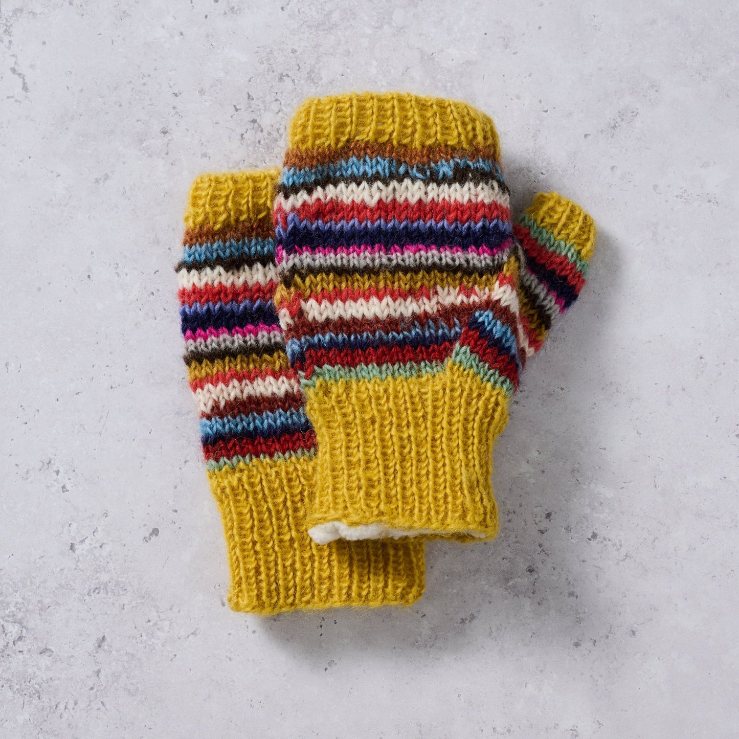 Wrist warmers lined strps wl/polyester 7L gld/asst