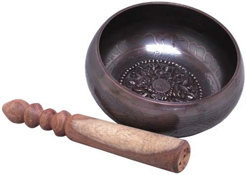Bowl singing w/stick 6Dx2 bronze