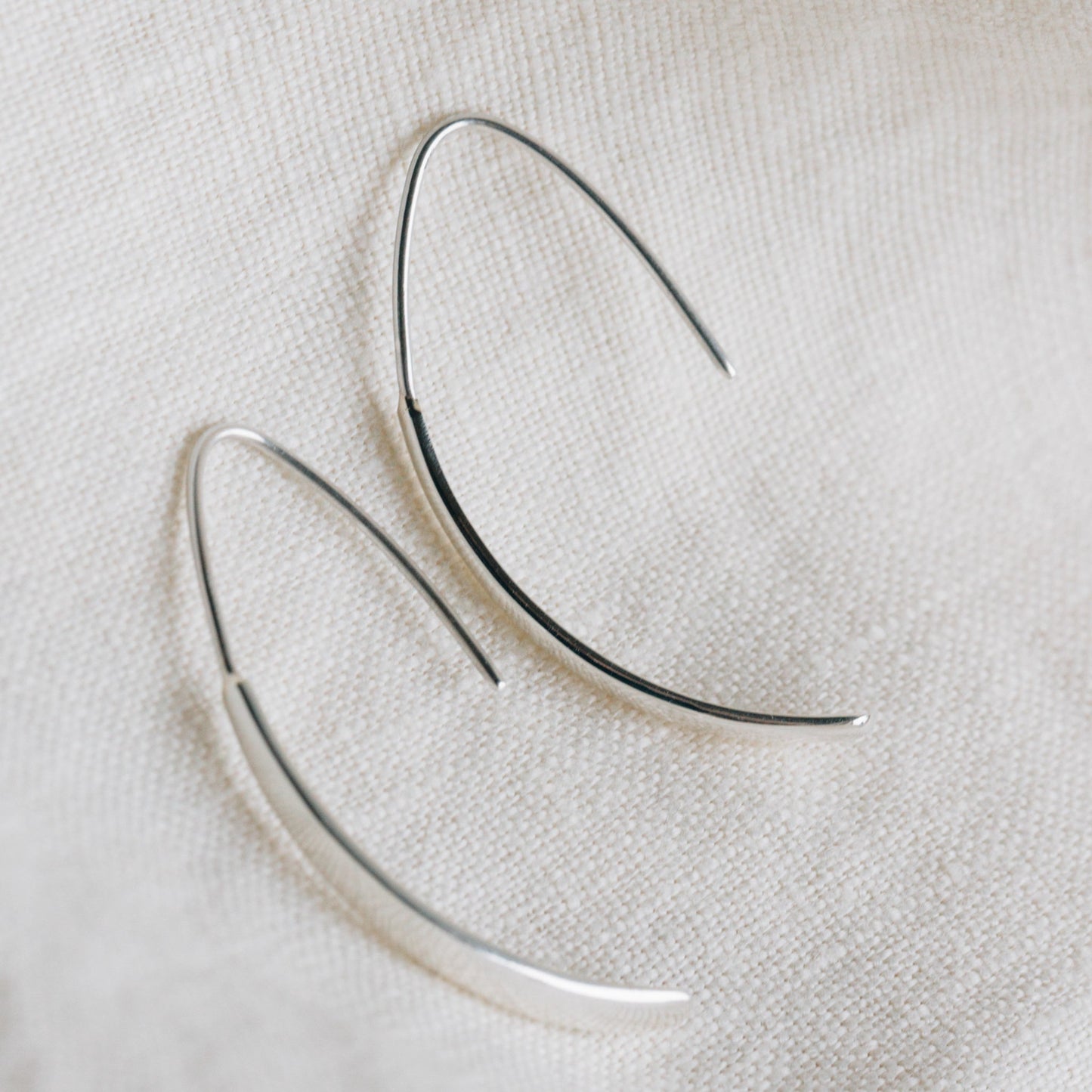 Earrings pull thru teardrop strlg 1.5L silver