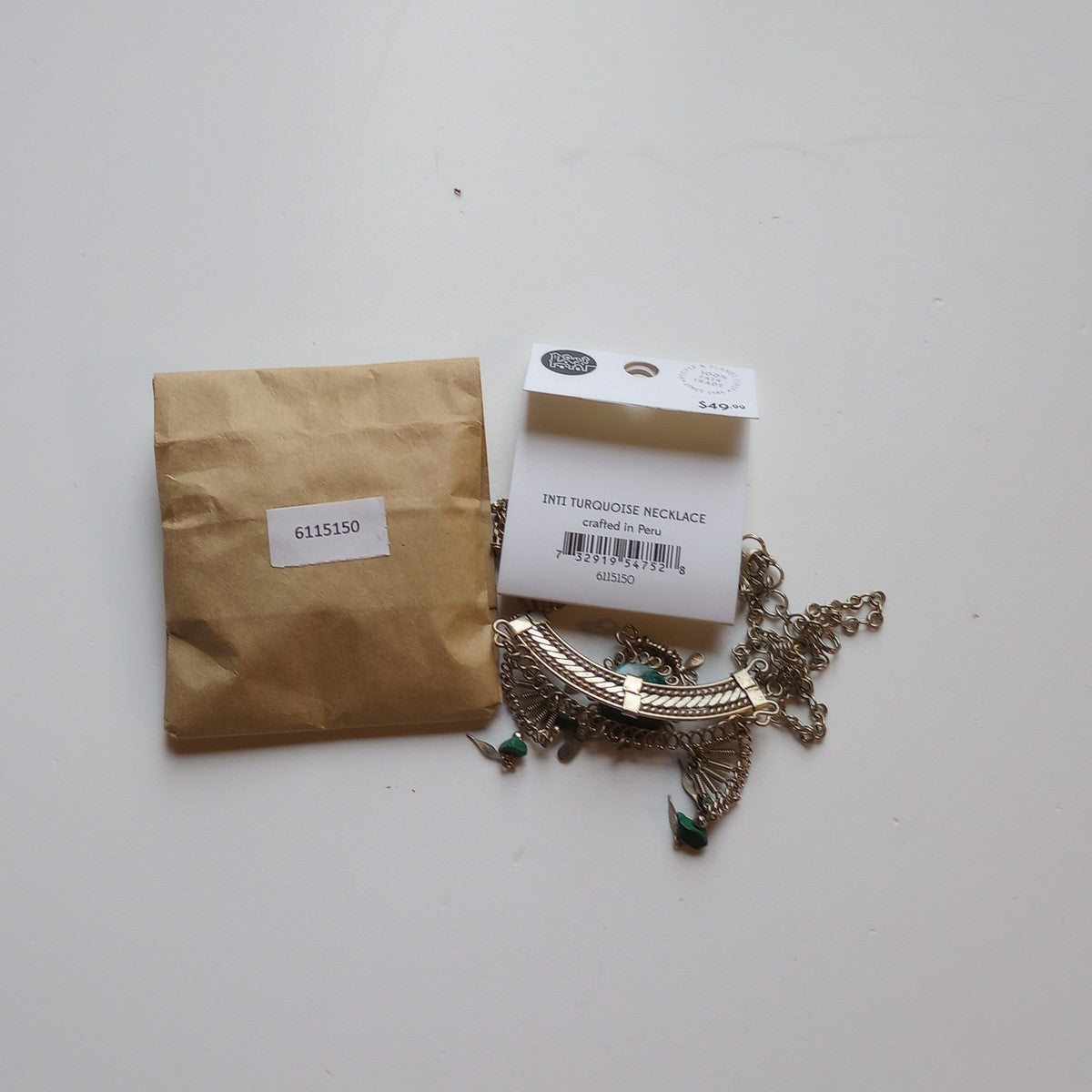 Necklace collar alpaca/turquoise 20L silv/trq