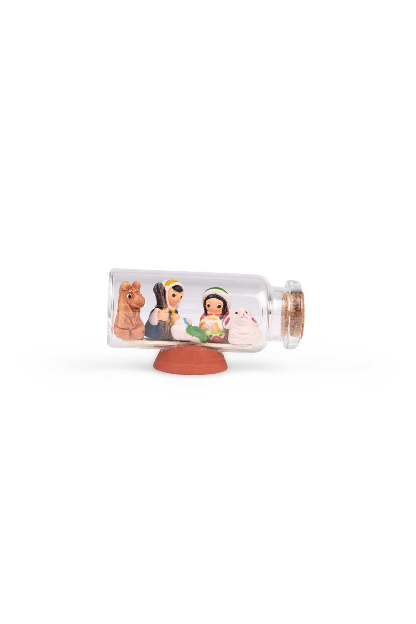 Nativity in bottle M/3 glass/plaster 2.25L multi