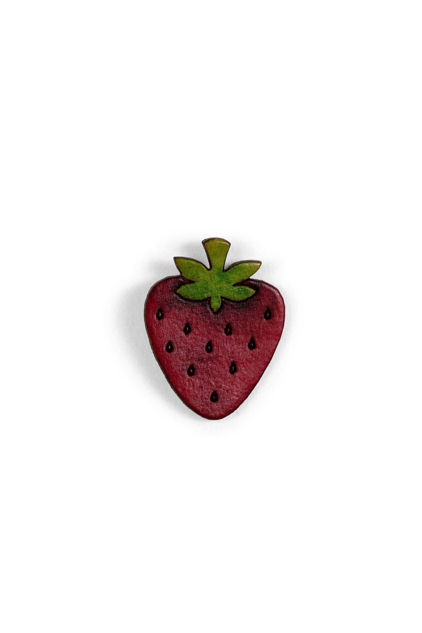 Pin strawberry w/card M/3 gourd .75D red/green