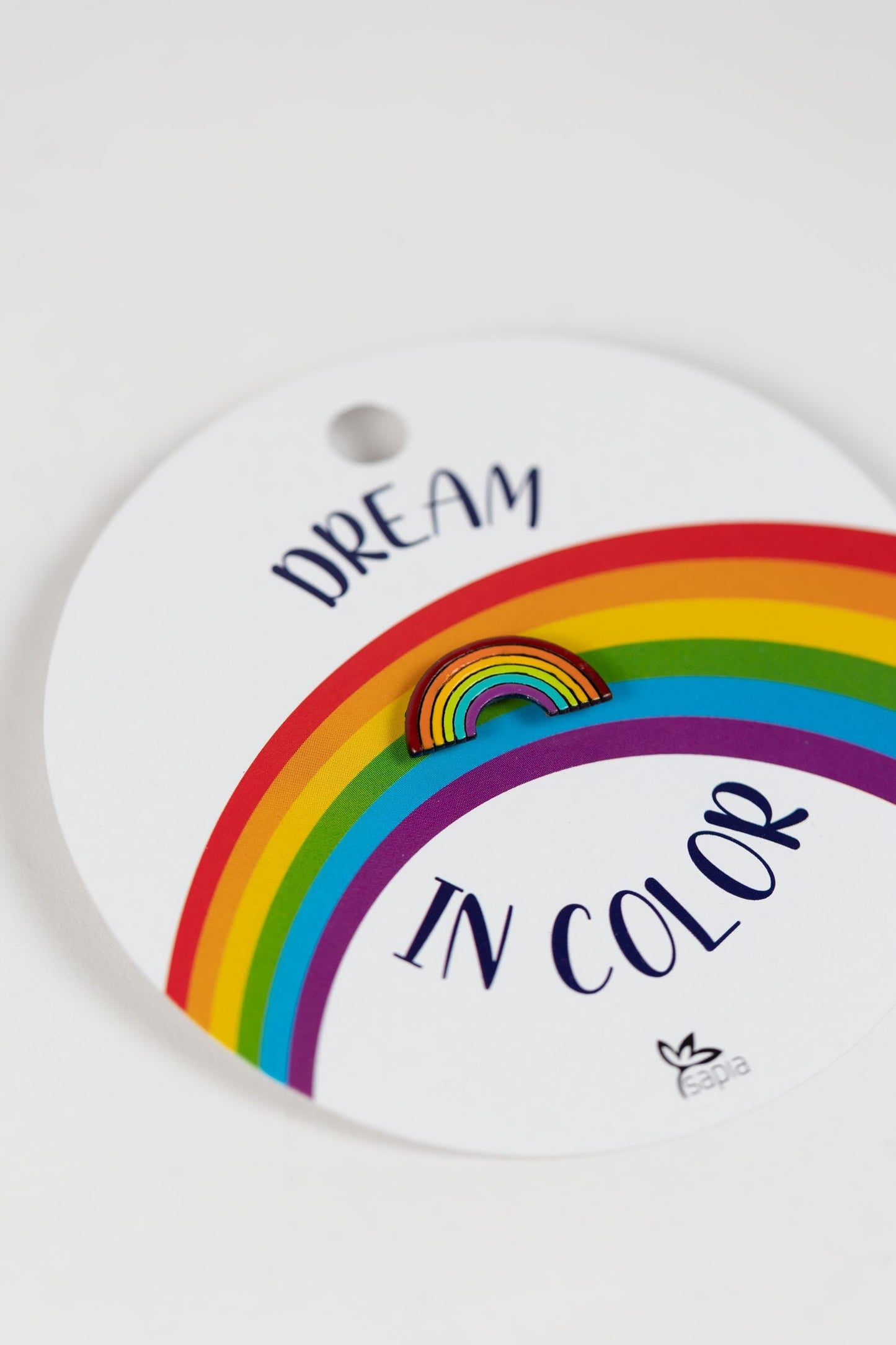 Pin rainbow w/card gourd .75W multi
