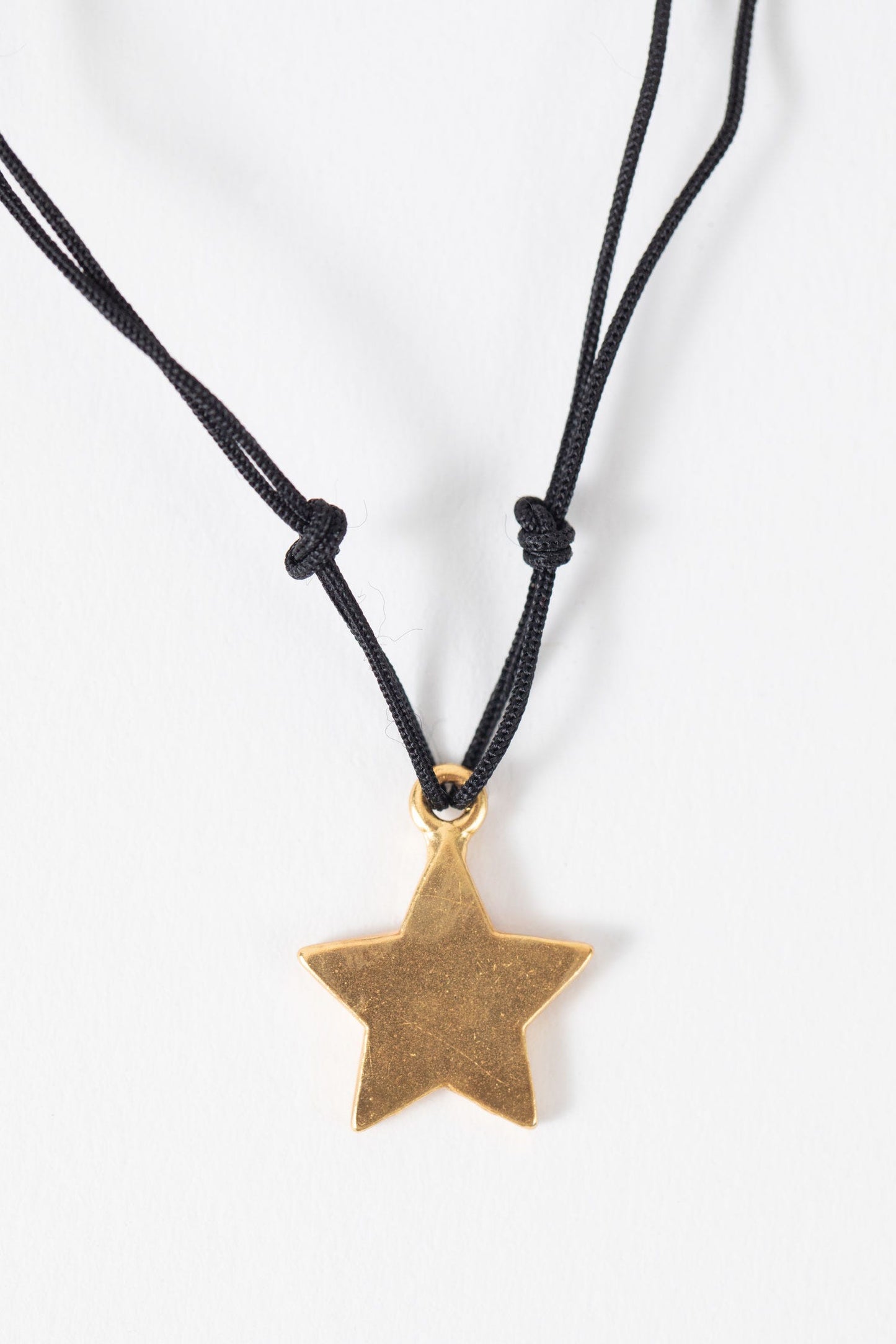 Bracelet star charm w/card gold/cord .5D gold