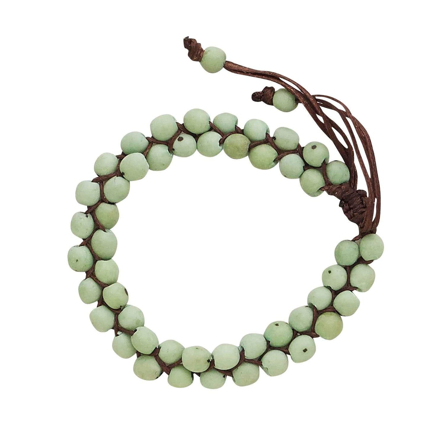 Bracelet chirilla seeds/cord jade