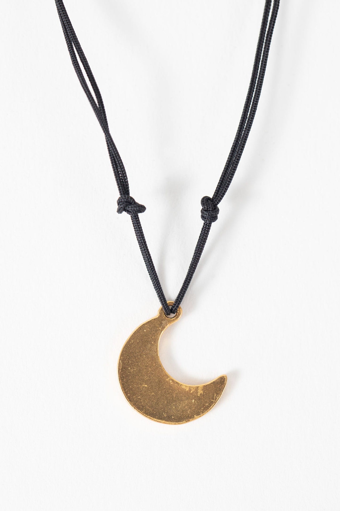 Bracelet moon charm w/card gold/cord .5D gold