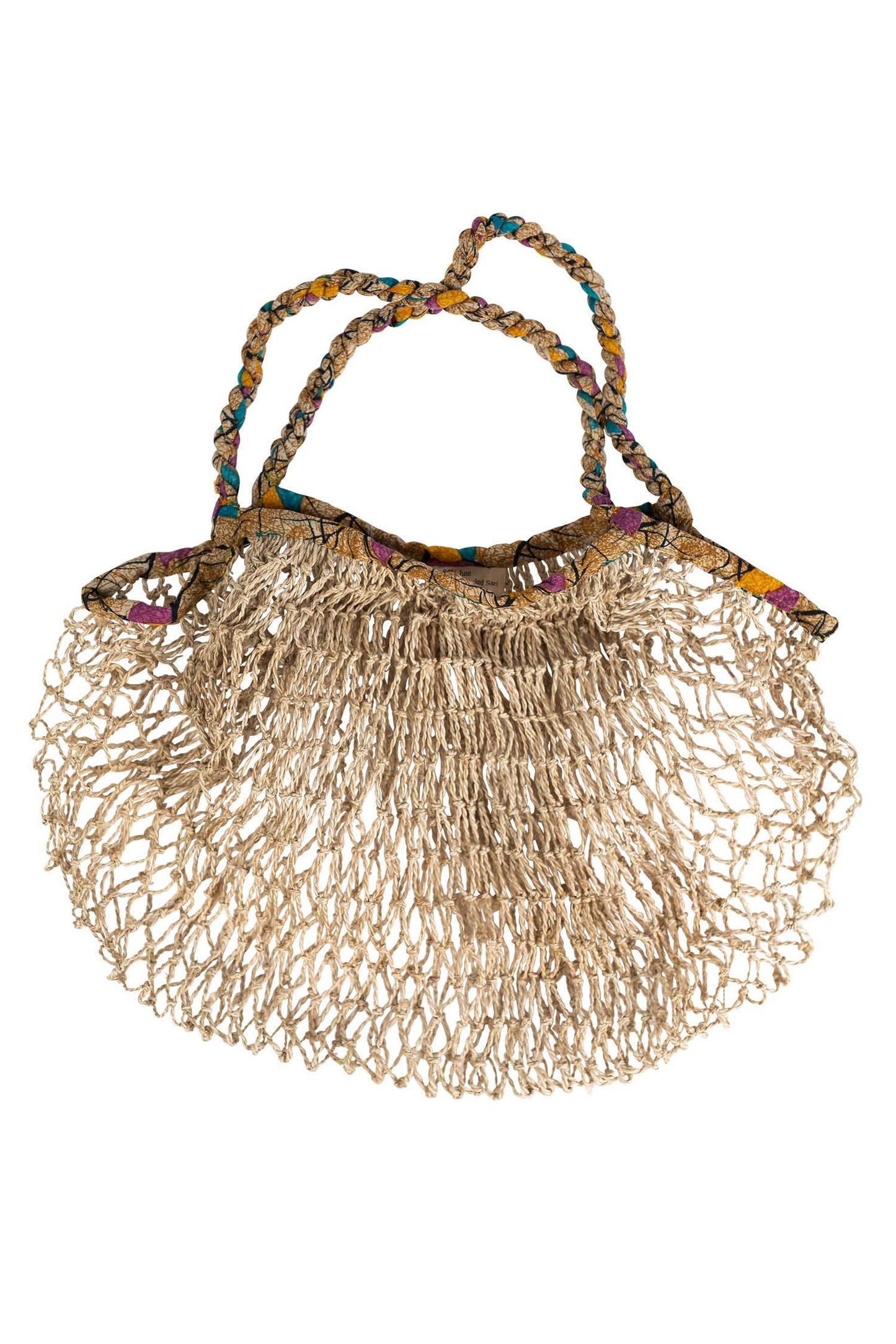 Bag slouchy net jute/sari 21H nat/asst
