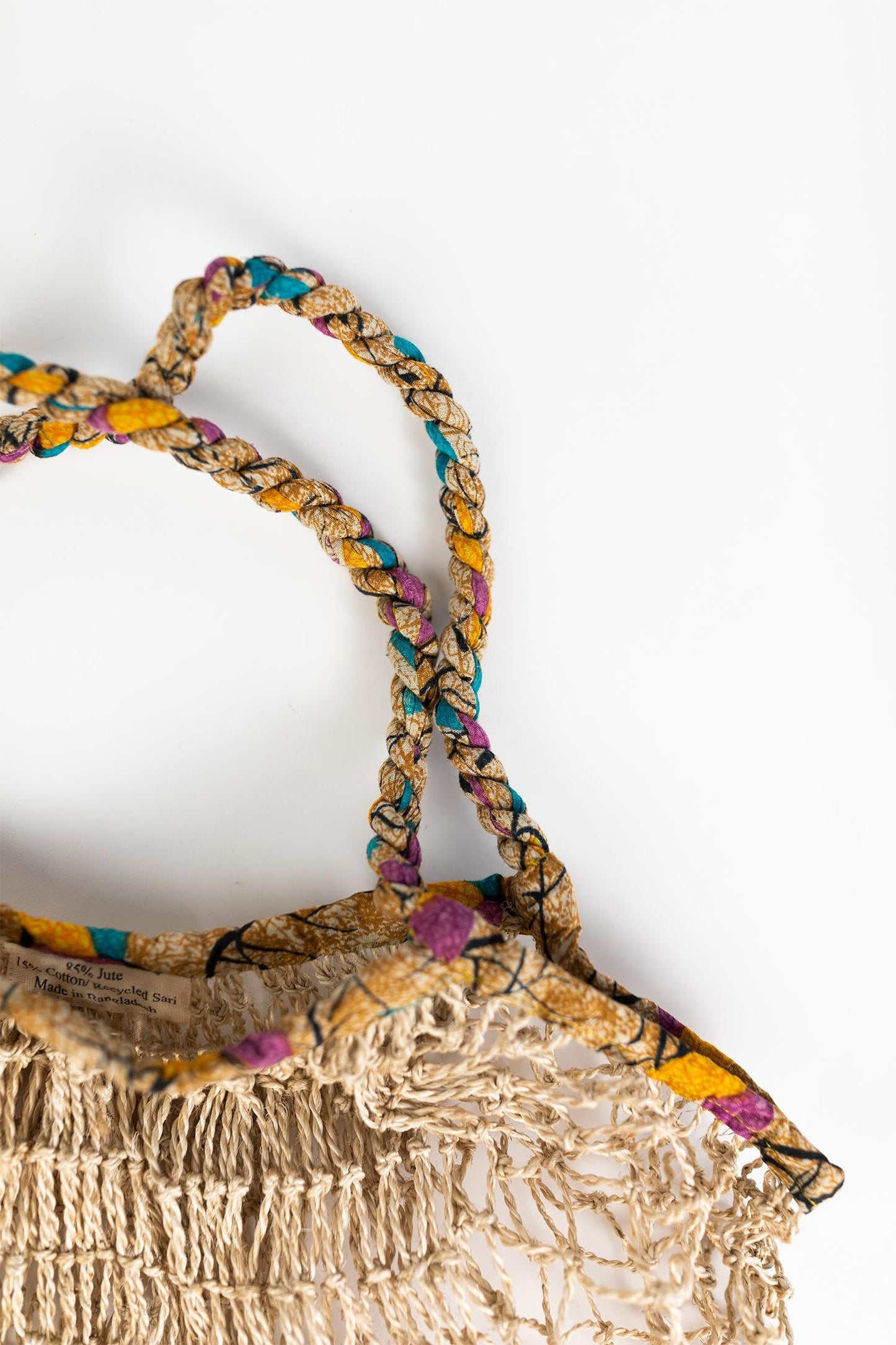 Bag slouchy net jute/sari 21H nat/asst