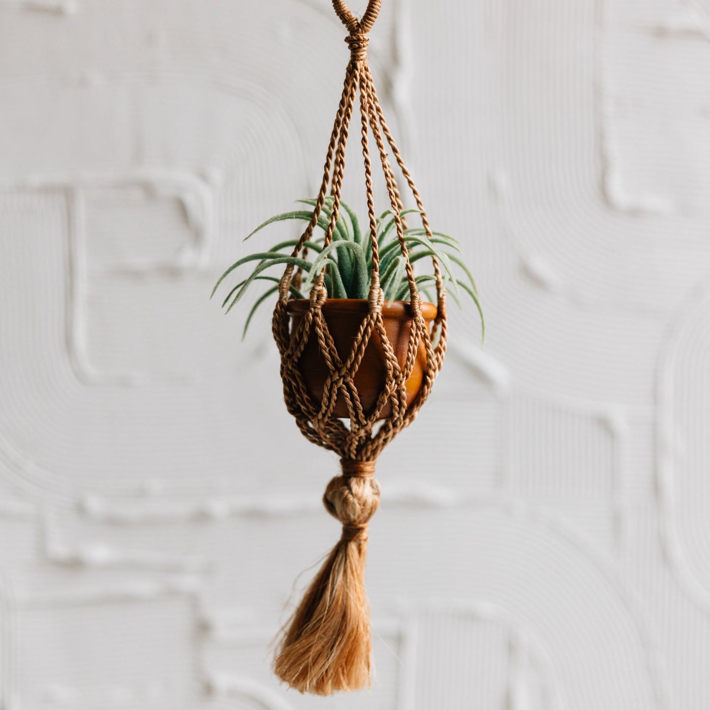 Planter mini hanging macrame t-cotta
