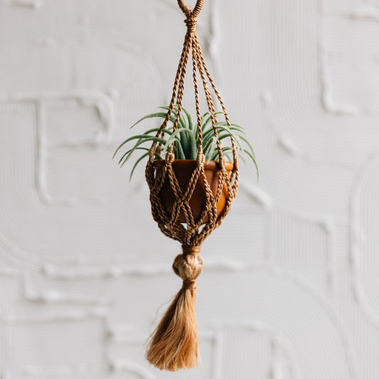 Planter mini hanging macrame t-cotta