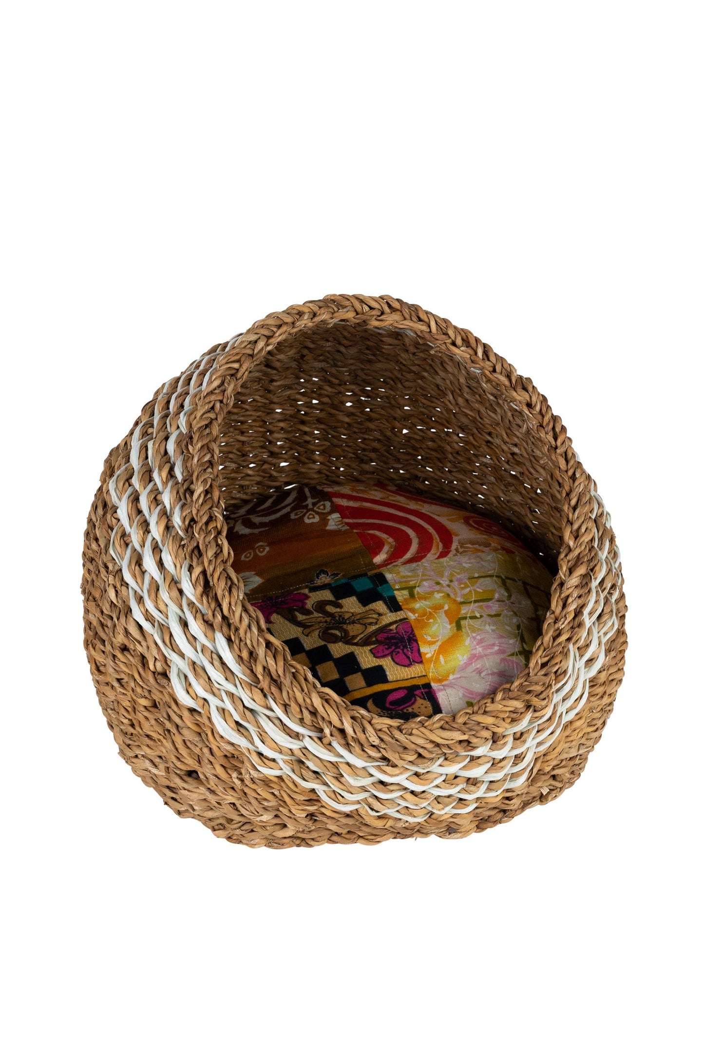 Basket f/cat w/pillow sari/hogla 13D brown/asst
