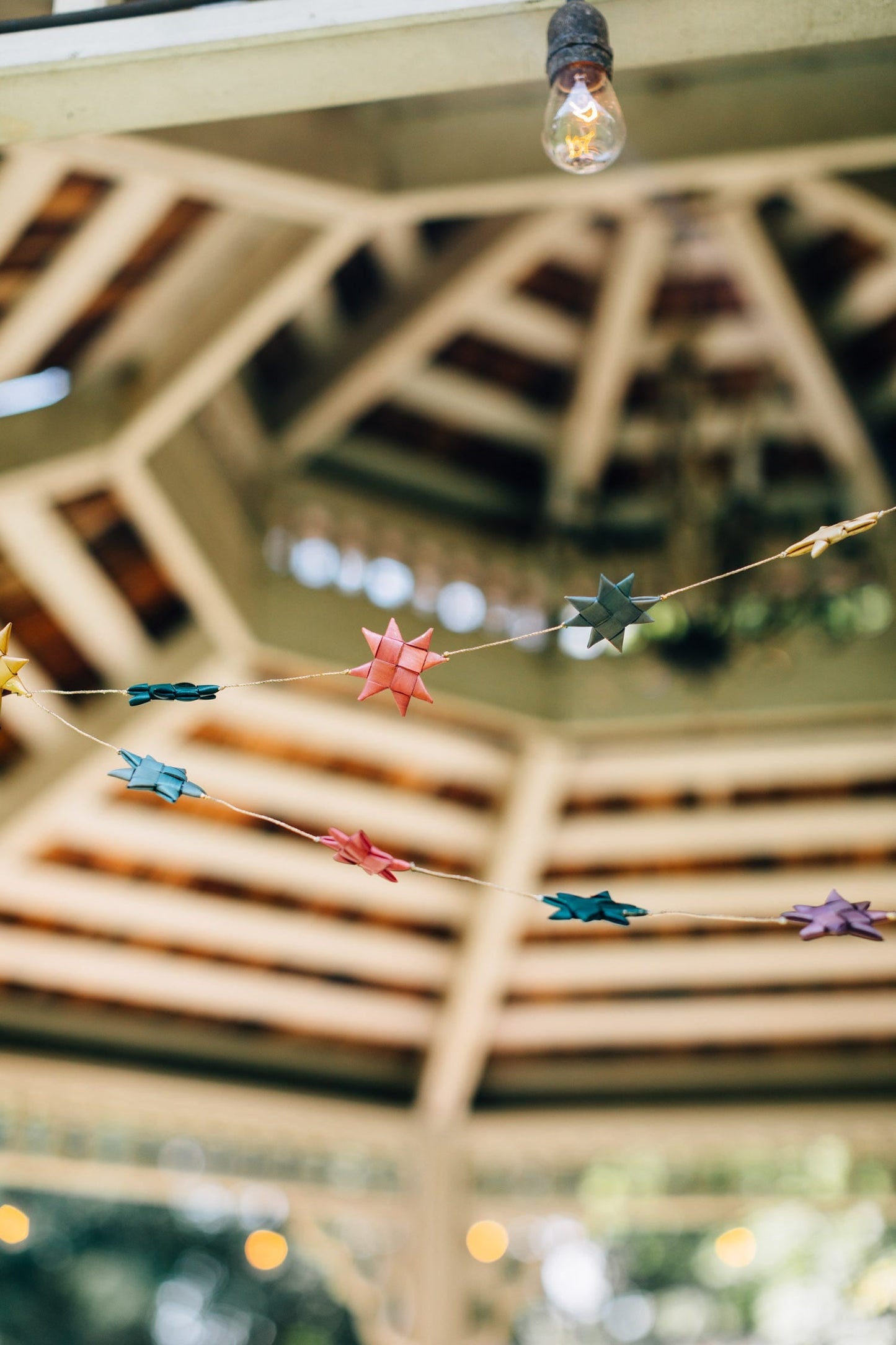 Garland stars M/3 palm leaf 14ft pastels