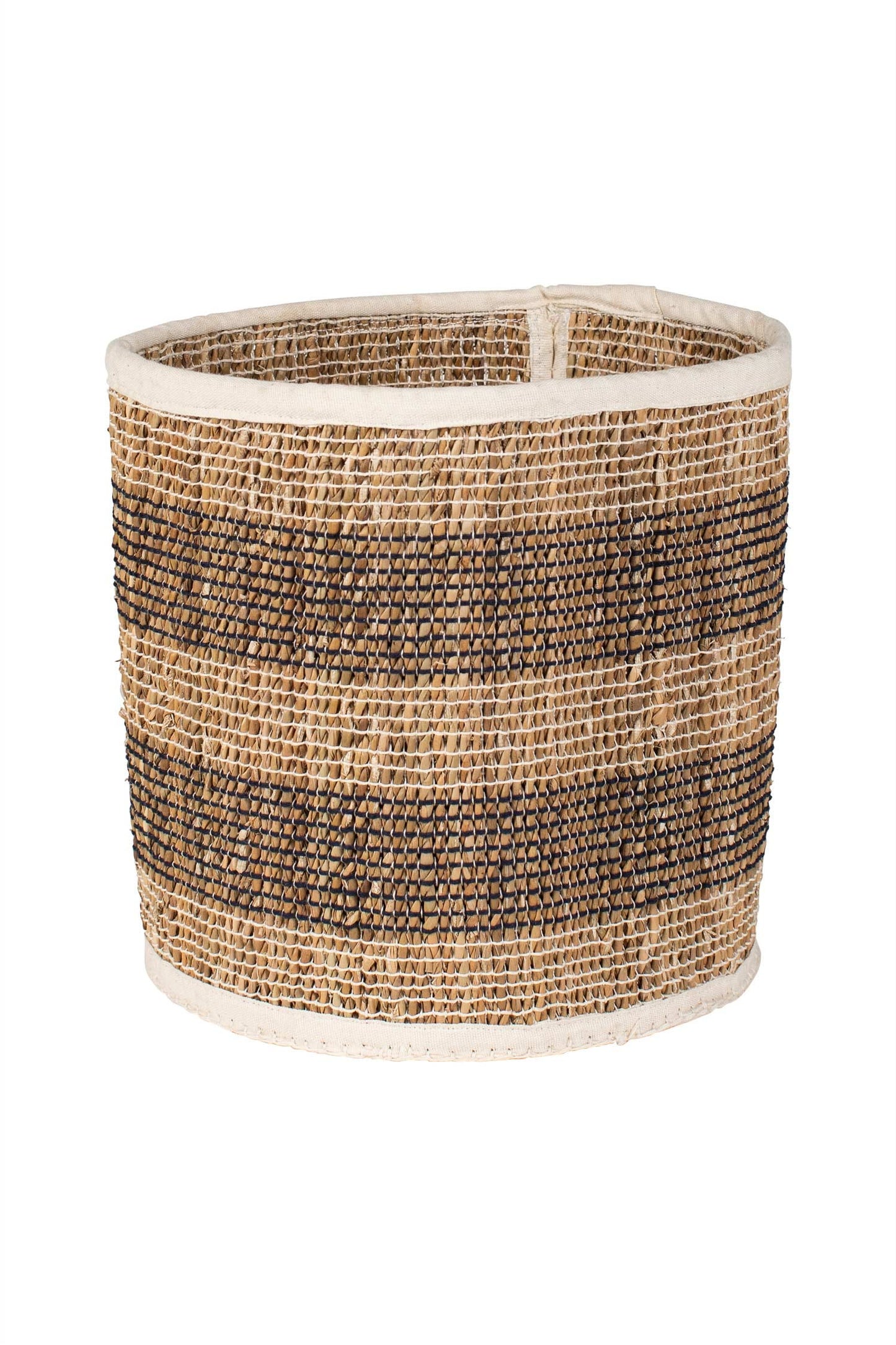 Basket stripes stitched hogla/cotton 10Dx10.5H brn