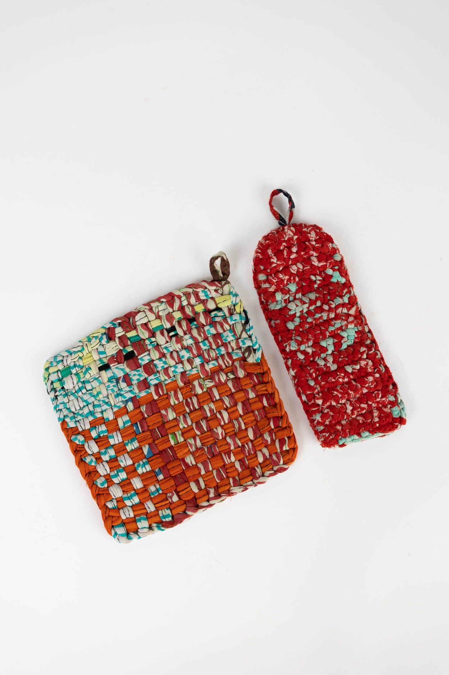 Hot mat panhandler s/2 crochet sari 6sq/6L asst