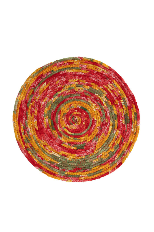 Placemat charger machine stitched sari 13D asst