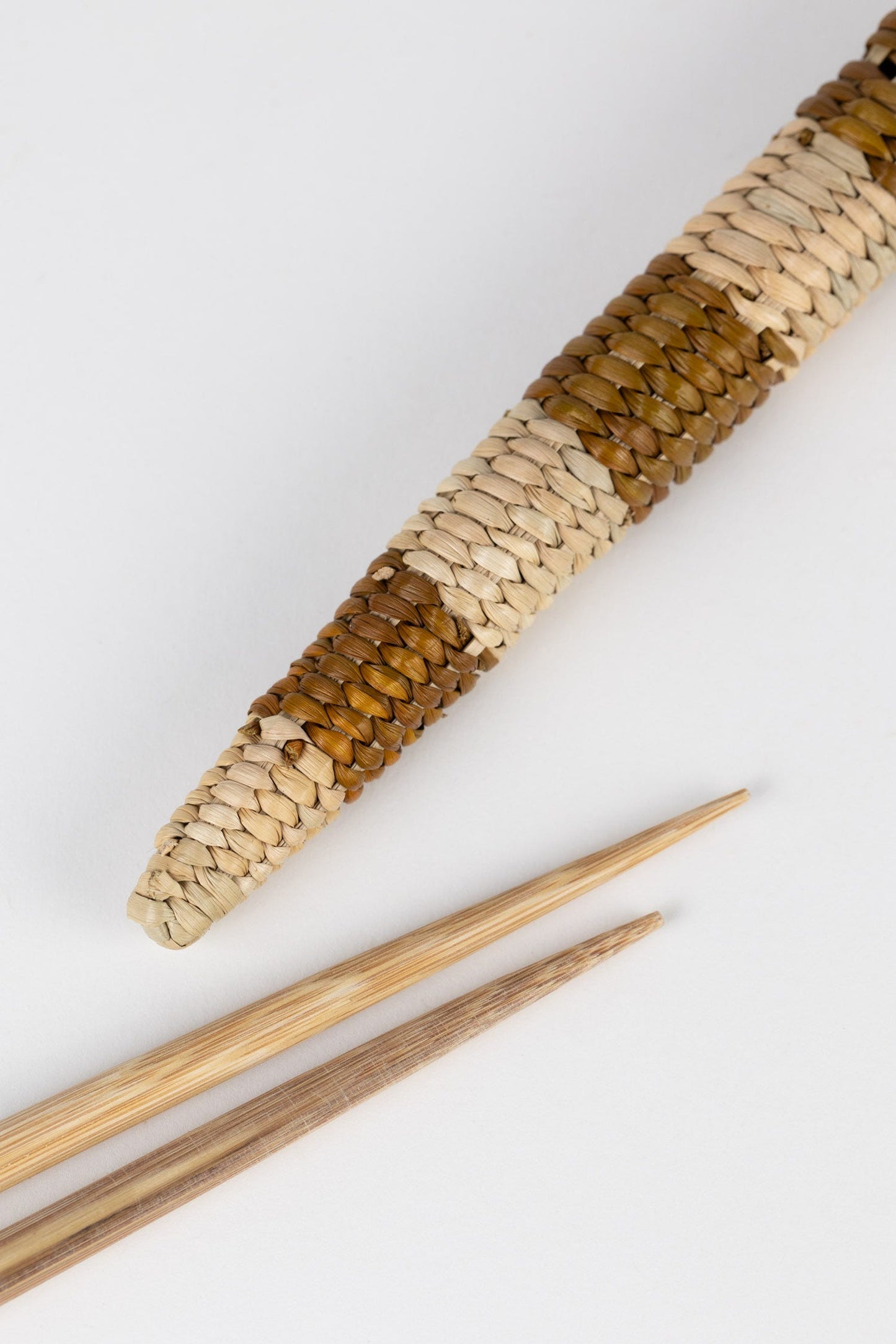 Chopsticks w/case 2 sets bamboo/grass 10L nat/brn