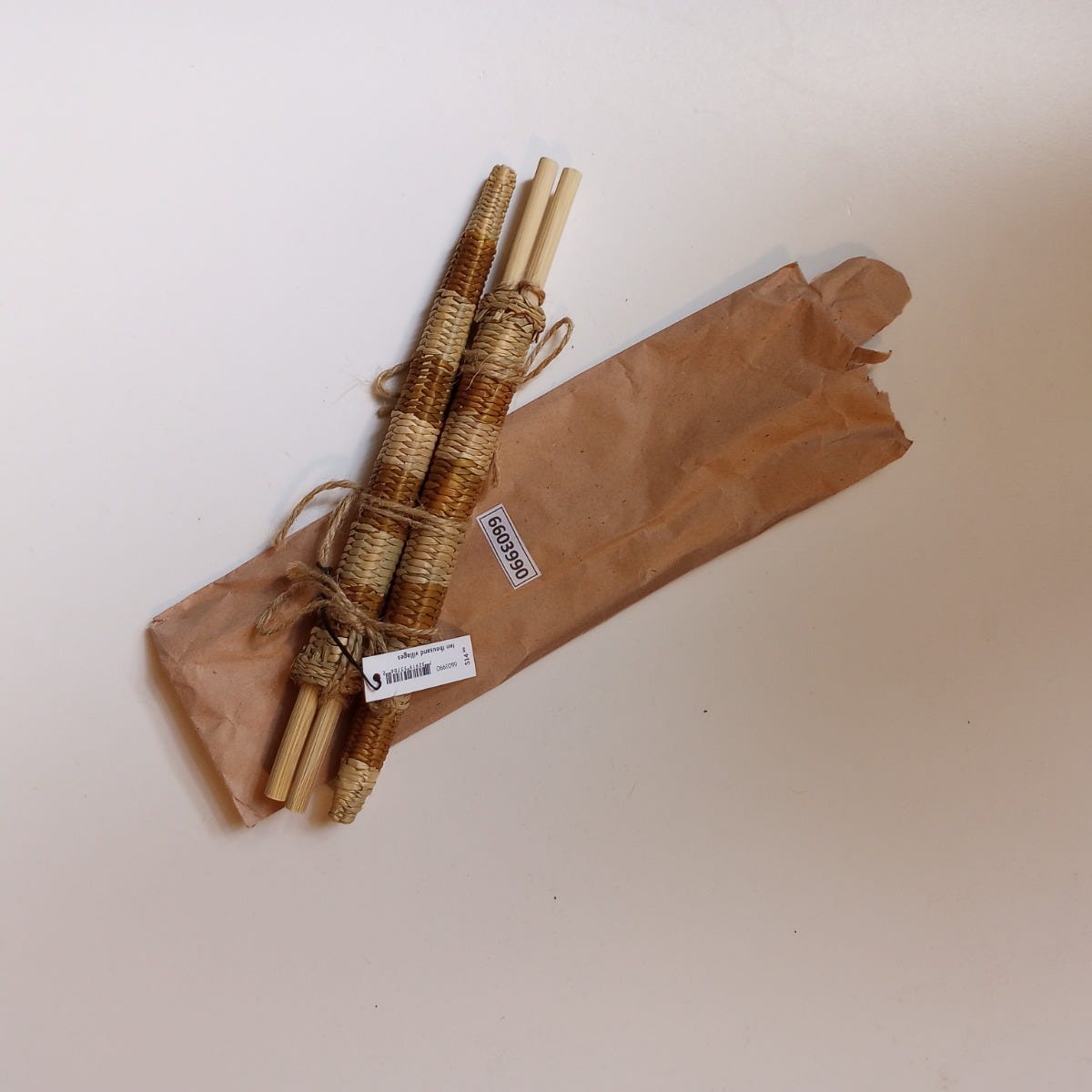 Chopsticks w/case 2 sets bamboo/grass 10L nat/brn