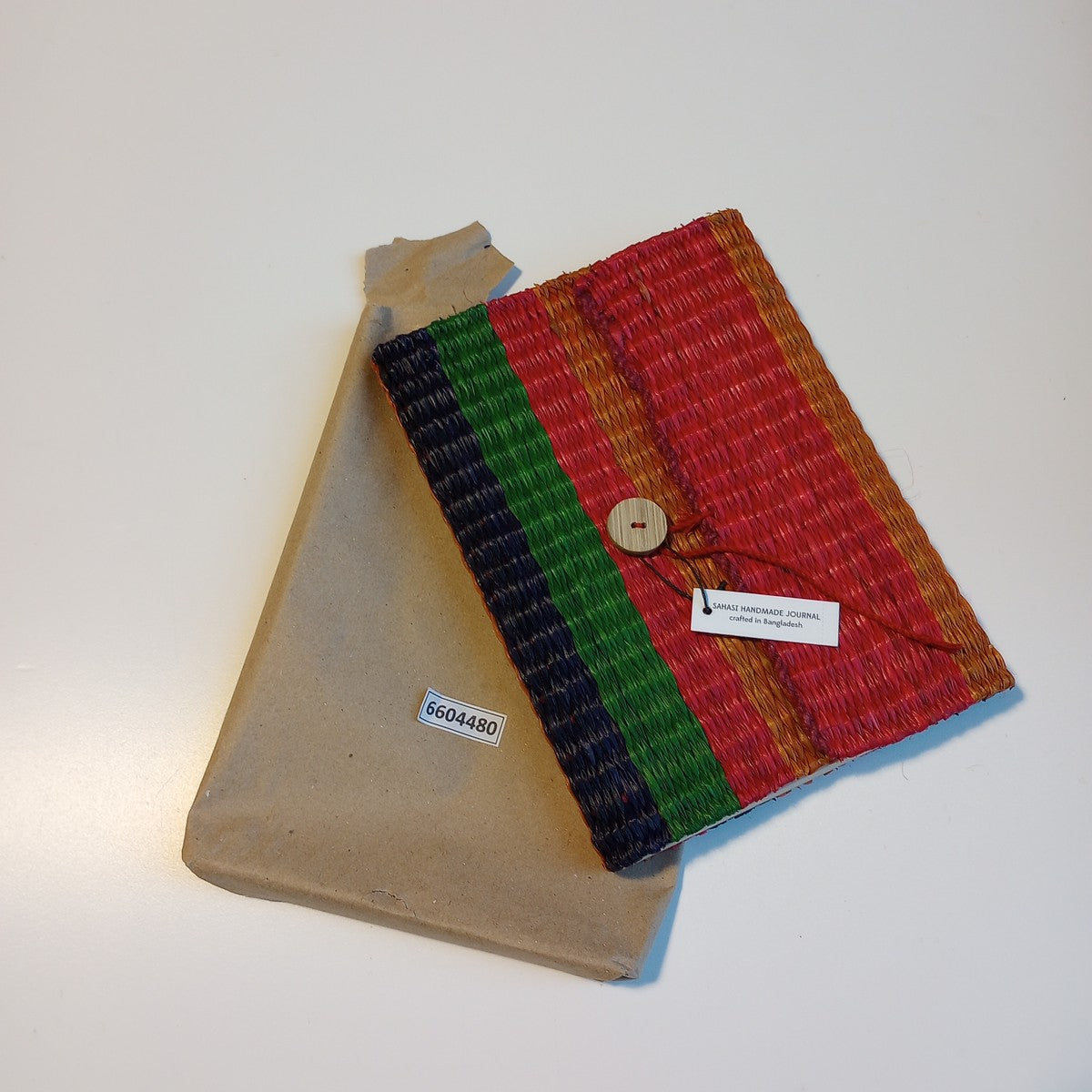 Journal vert striped p-grass/ppr 8.25Lx6W multi