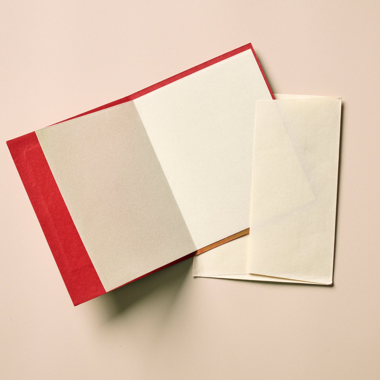 Card sunburst M/3 paper 4.5x6 red/cream