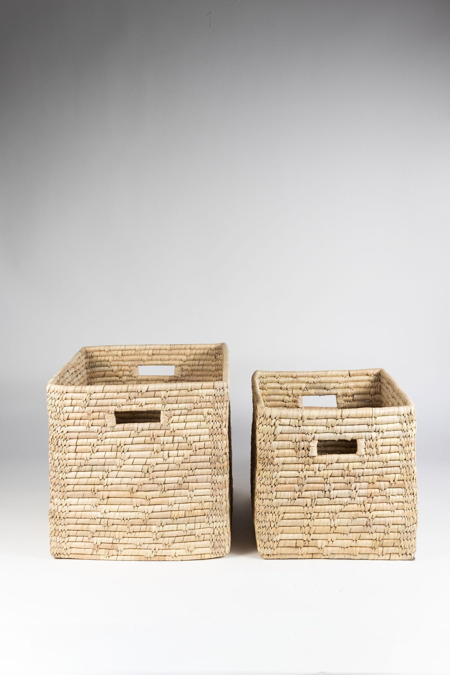 Basket storage palm leaf 13Lx11Wx10H nat