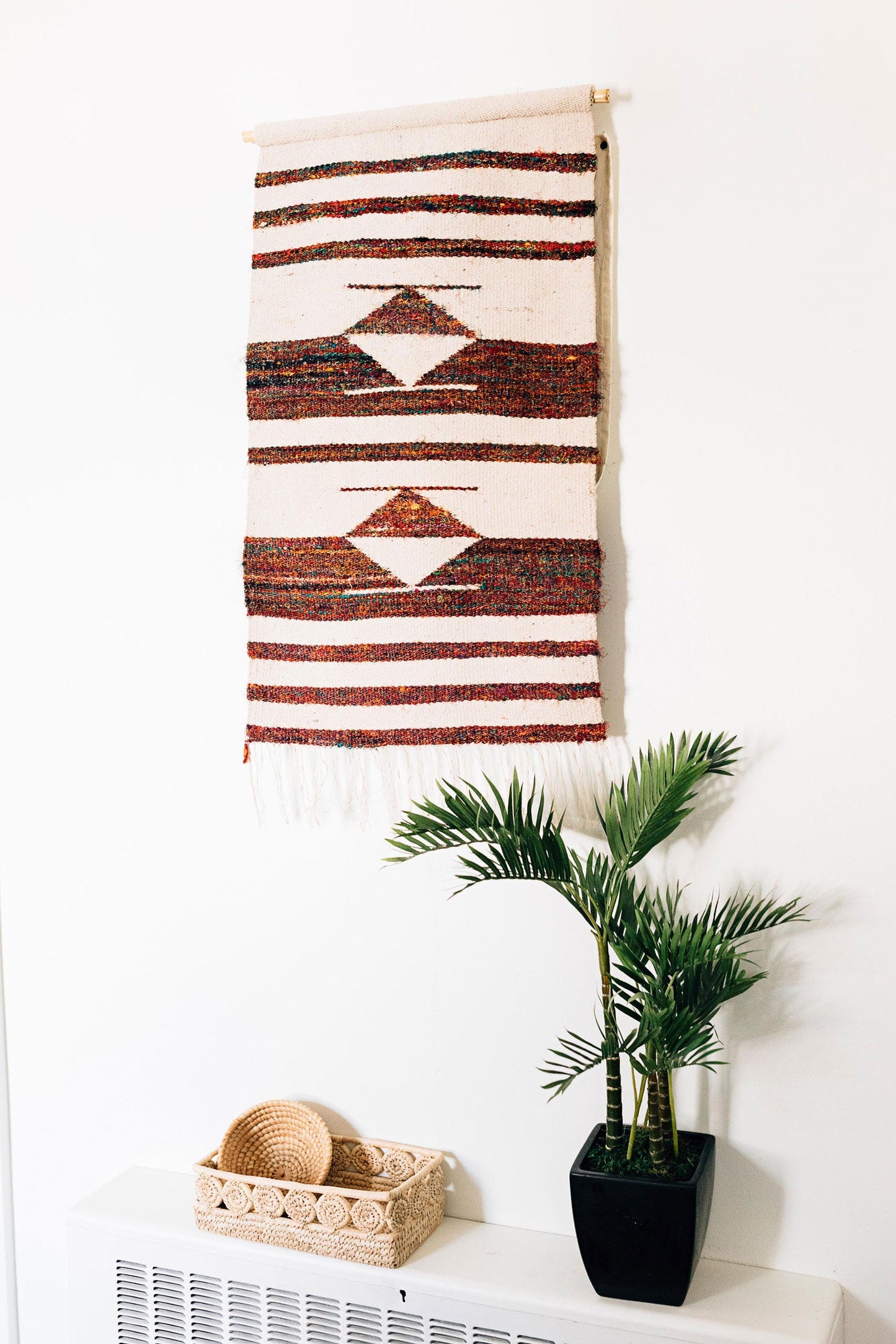 Basket f/bread palm leaf 11x6 nat