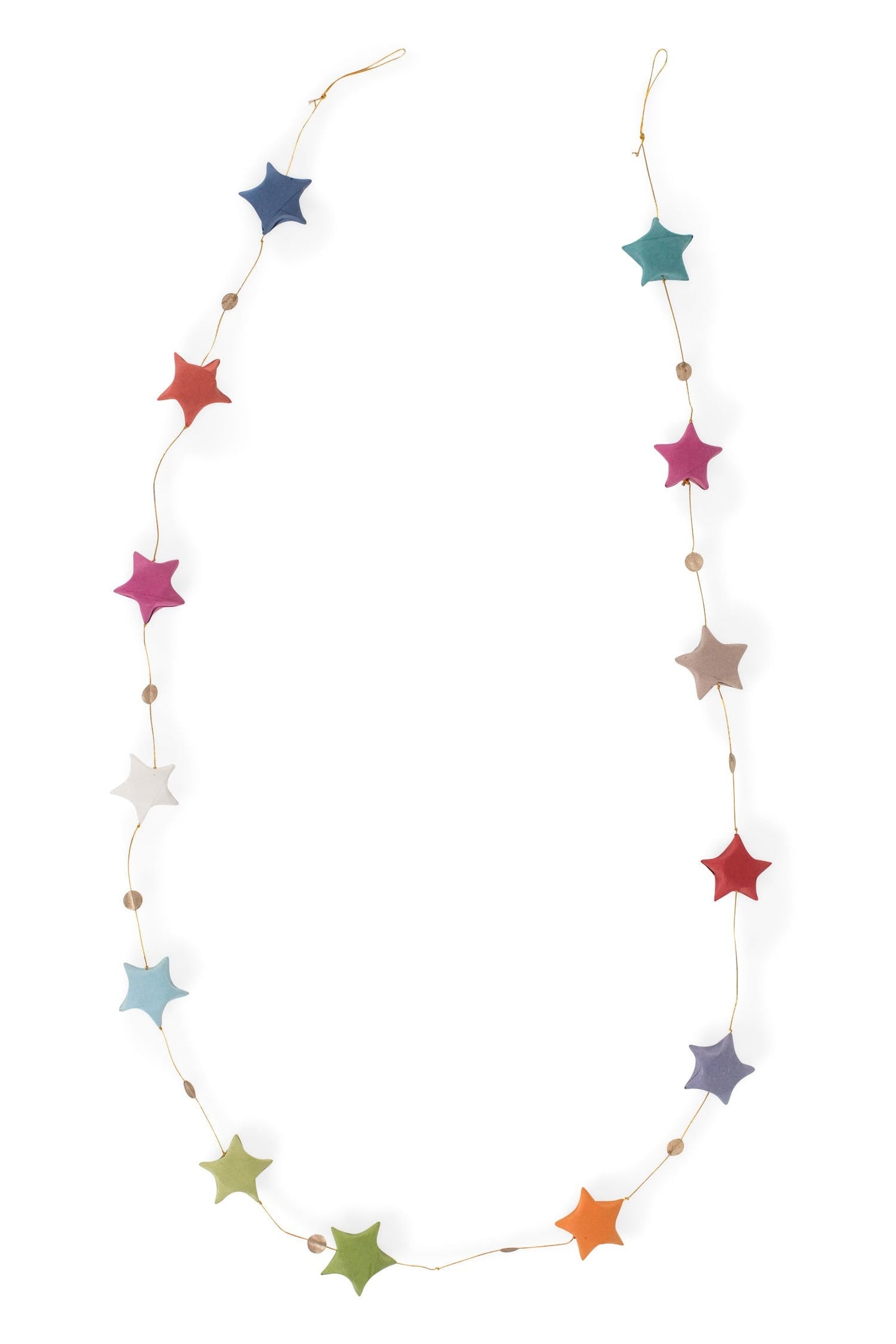 Garland 3-D stars M/3 paper 1.5Dx58L pastels