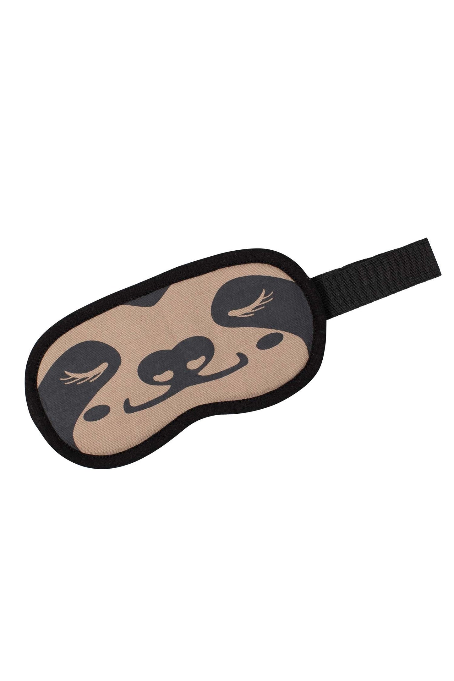Sleep mask Slothy cotton/velvet 7Wx4 tan/black