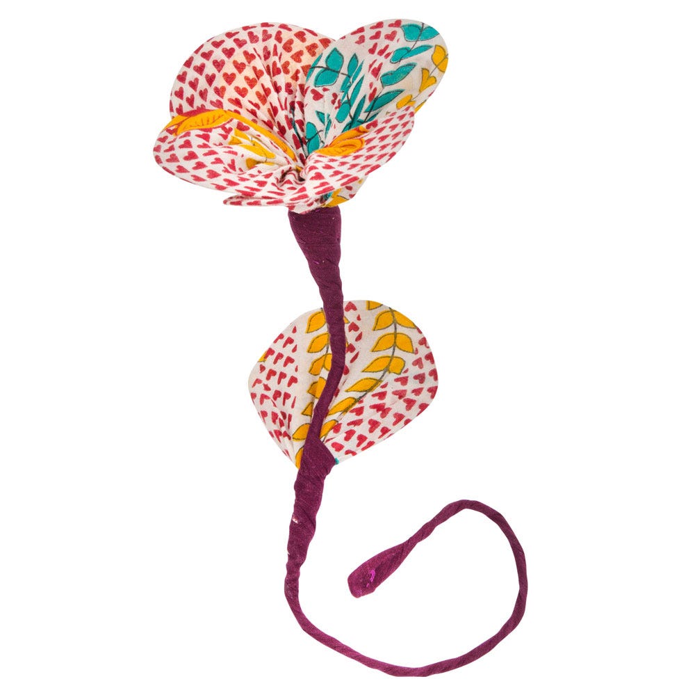 Flower flexible M/3 recycled sari 6Dx20L assorted