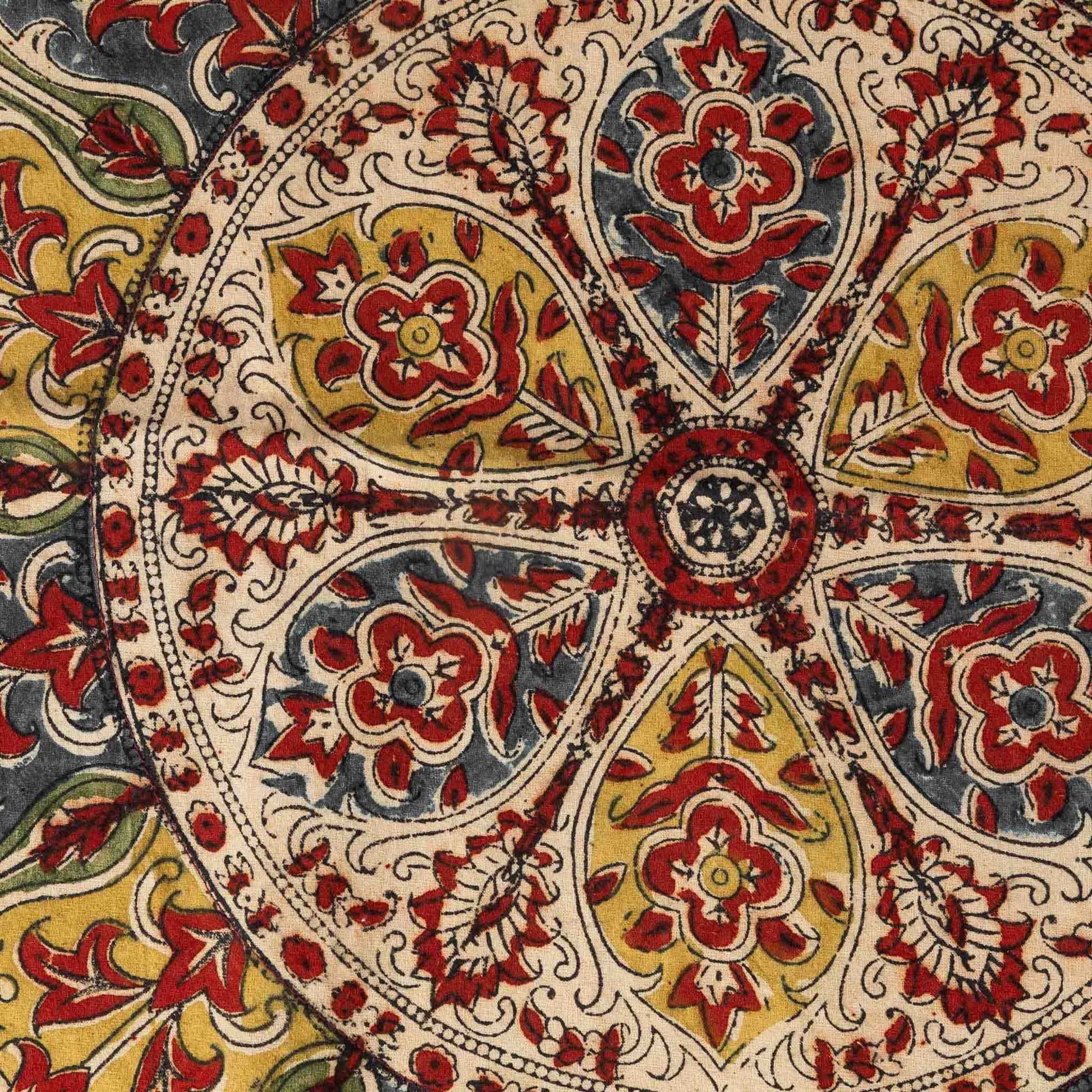 Rajodi Kalamkhari Round Tabletopper - Default Title (6801190)