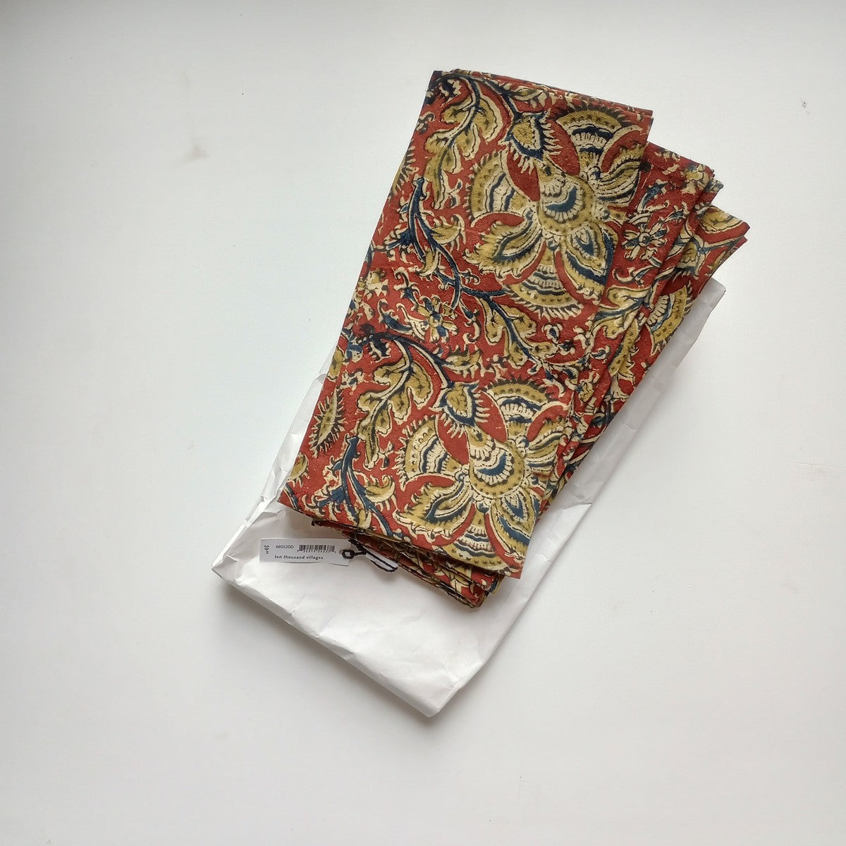 Napkin kalamkhari M/4 cotton 20sq red/blue/yelllow