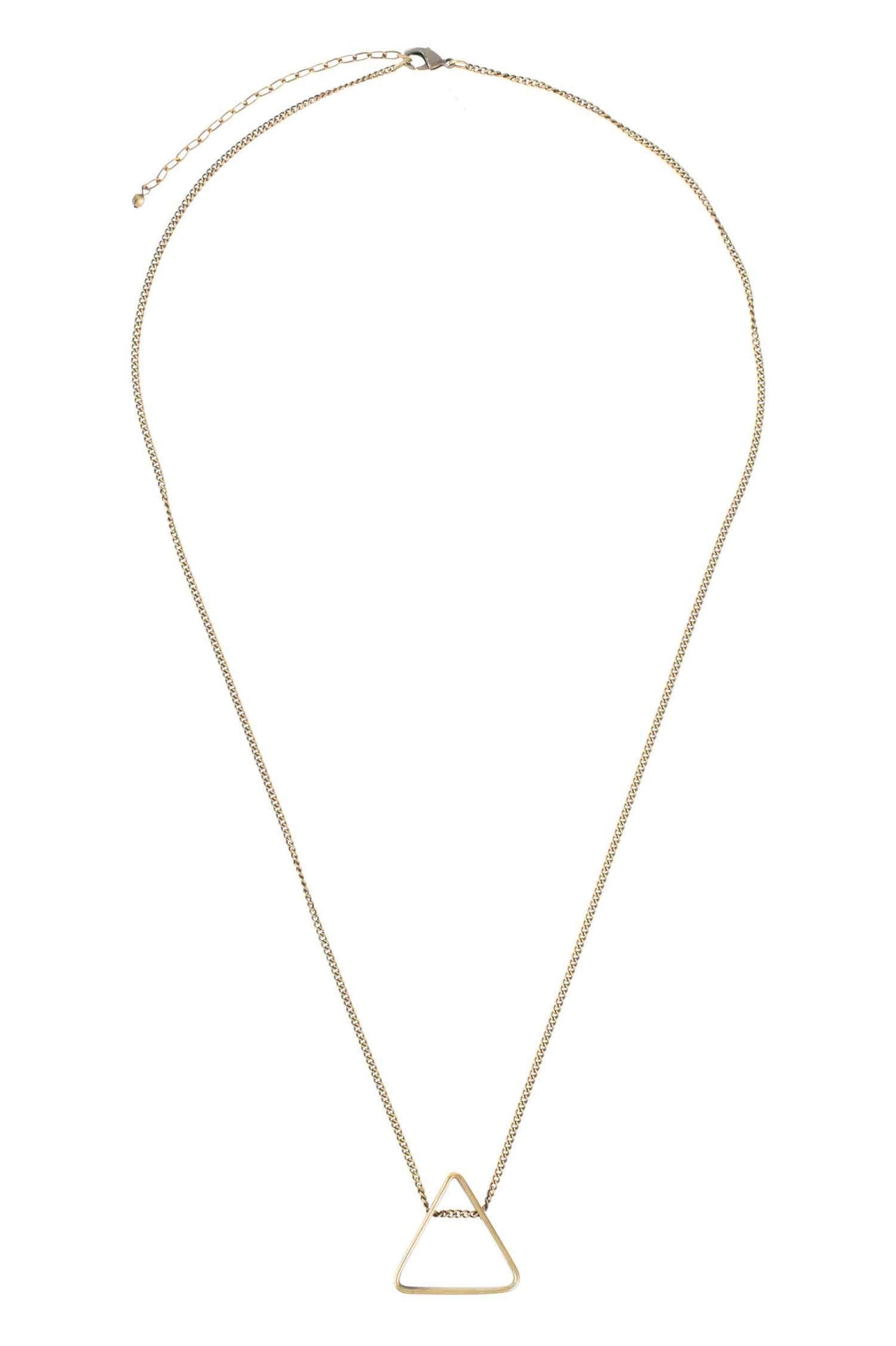 Necklace sliding triangle pend heavy chain 32L br