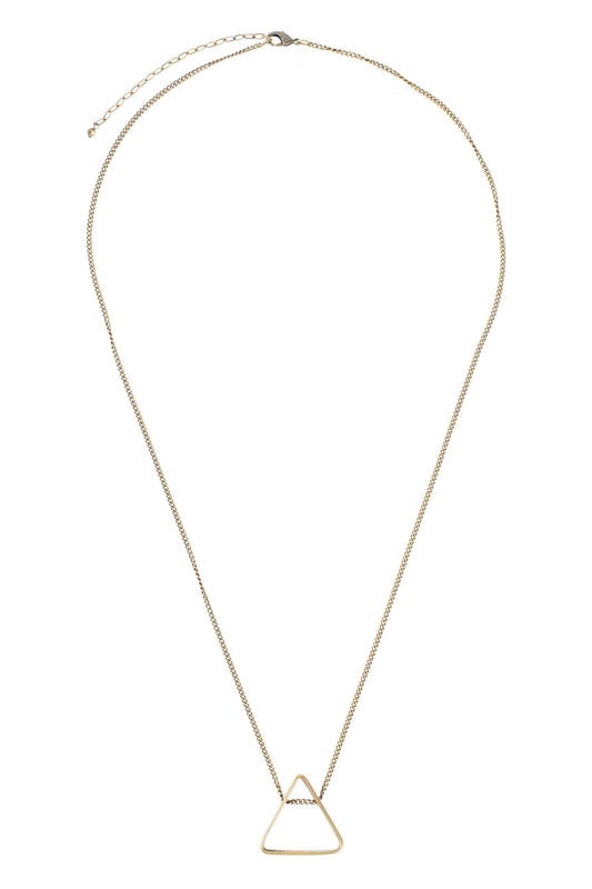 Necklace sliding triangle pend heavy chain 32L br