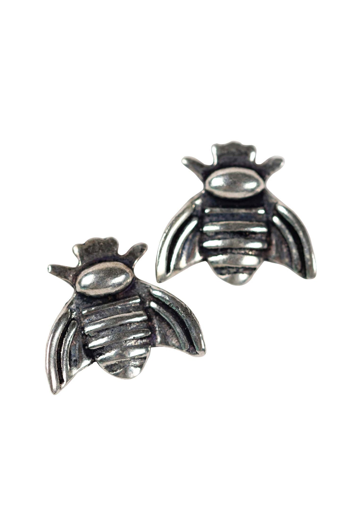 Earrings posts bee brass .5D silver