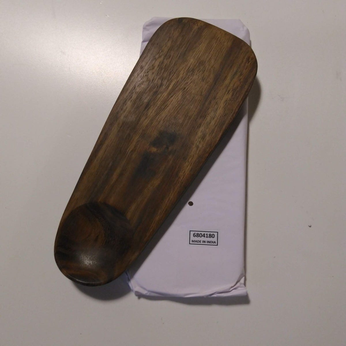 Serving board w/carved dip wood 12Lx4.5W natural