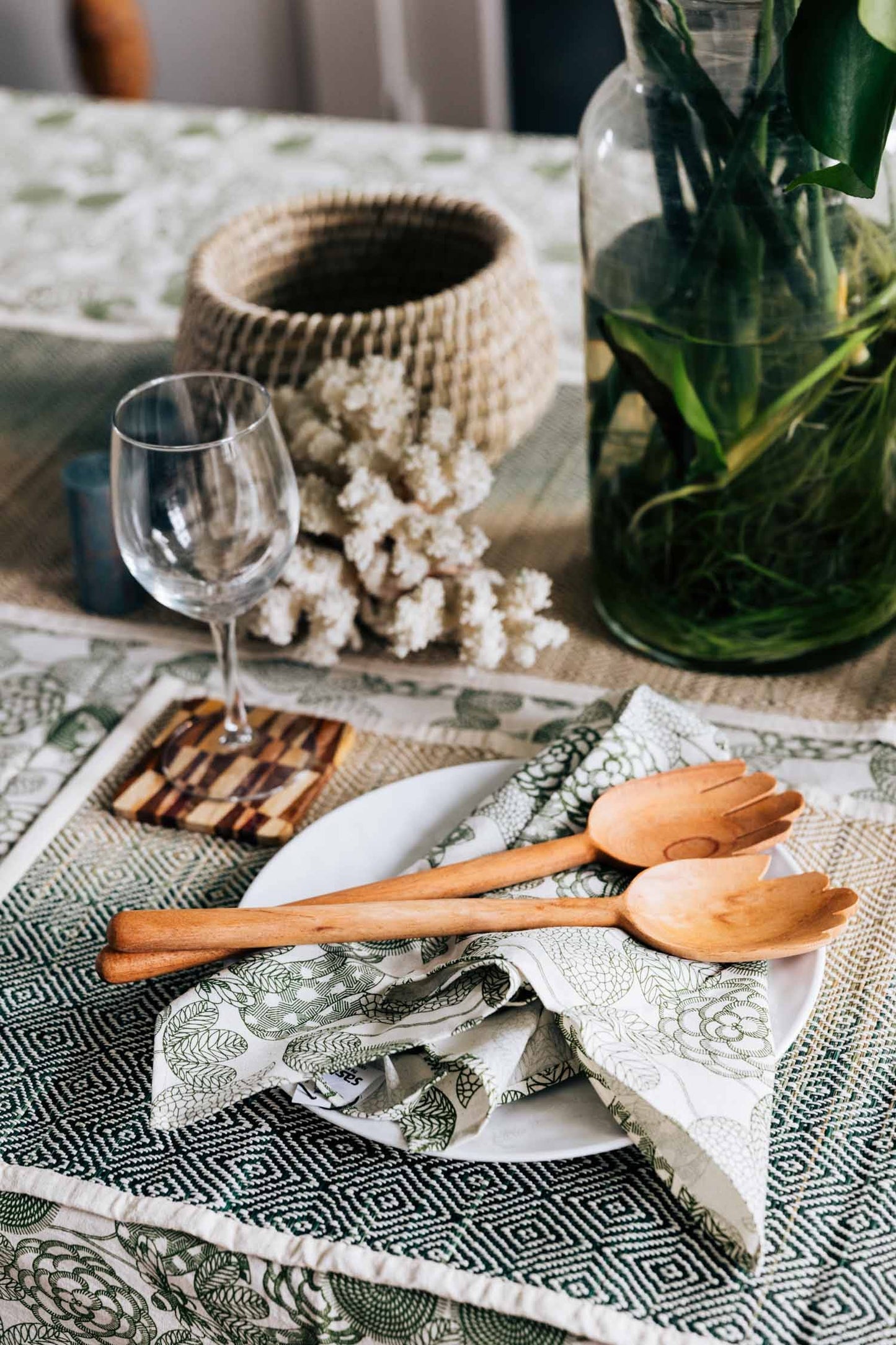 Salad servers good hands s/2 neem wood 13L natural